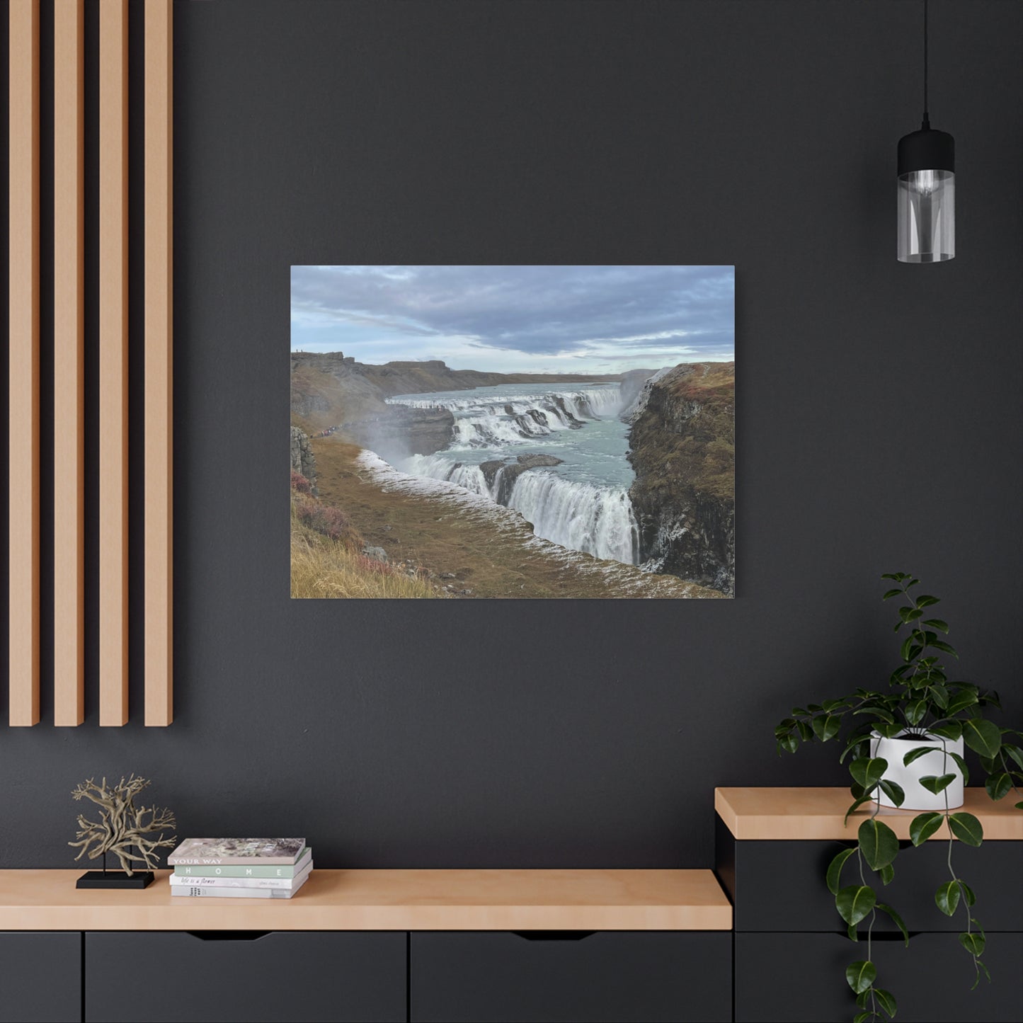 Serene Waterfall Canvas Wall Art - Tranquil Nature Decor