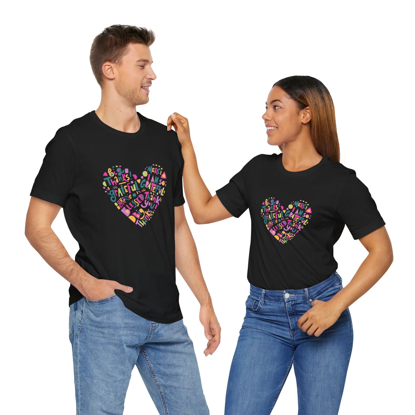 Grateful Heart Unisex Jersey Tee - Positive Vibes Apparel
