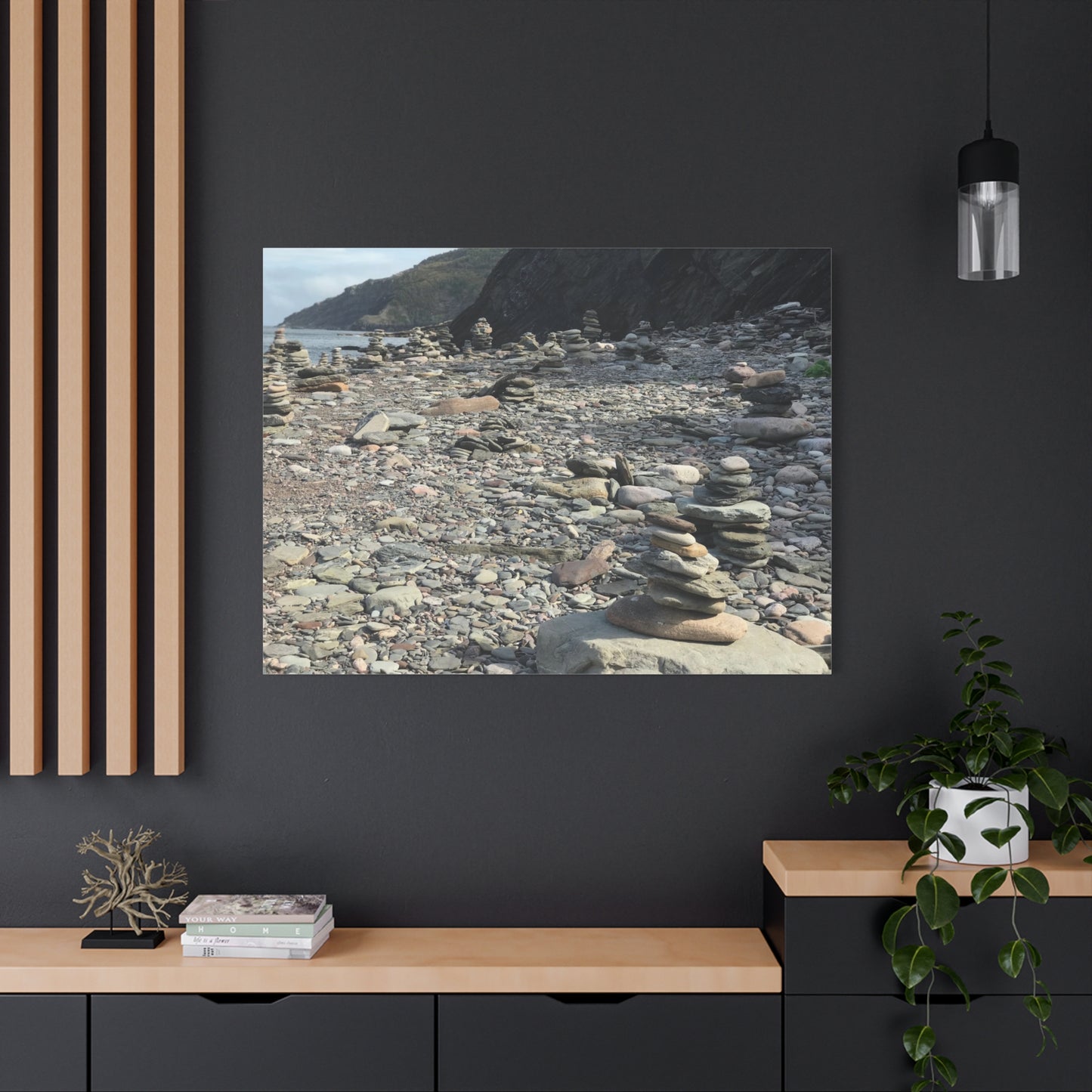Peaceful Rock Stack Art Canvas - Nature-Inspired Wall Decor