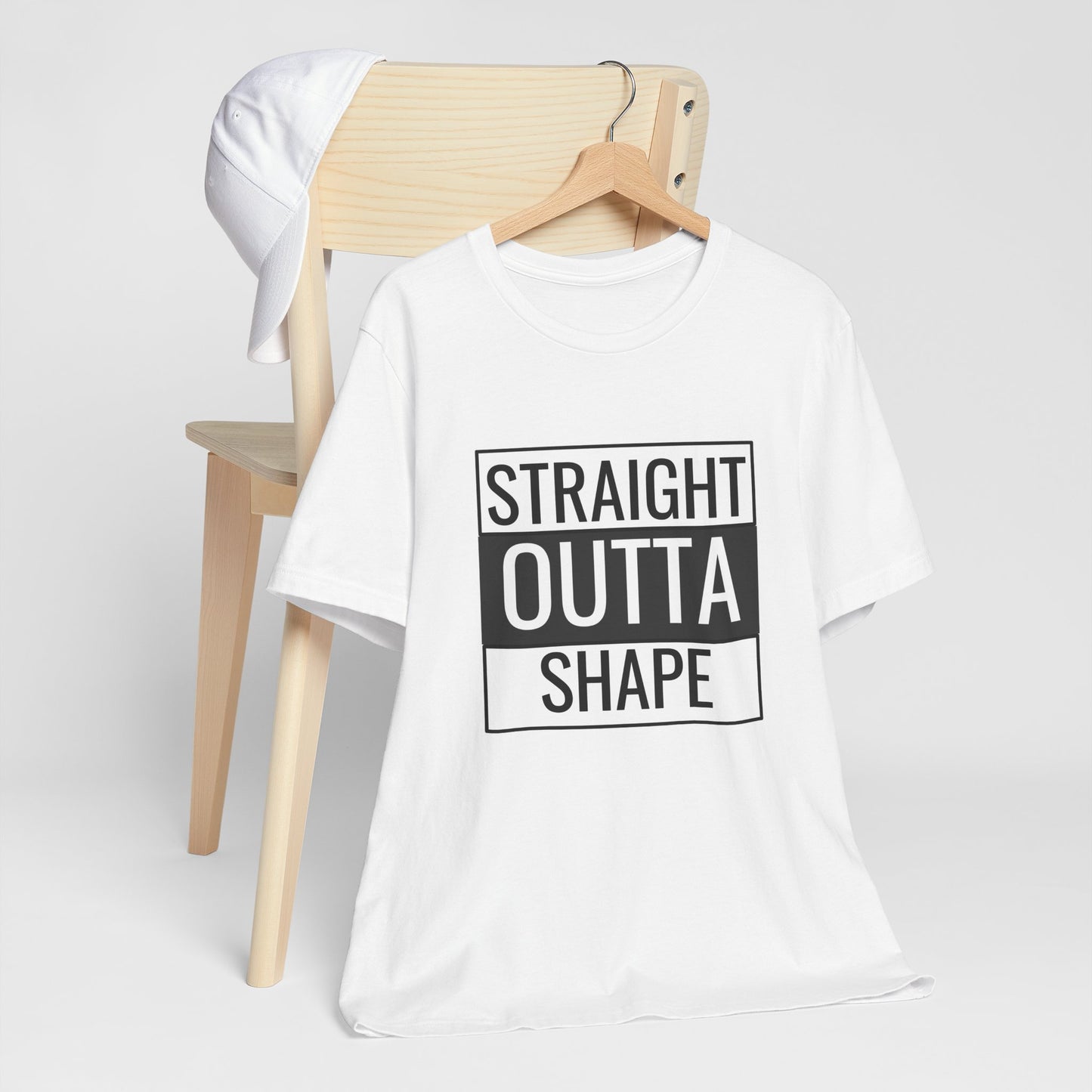 Straight Outta Shape Unisex Tee - Funny Workout T-Shirt for Fitness Enthusiasts