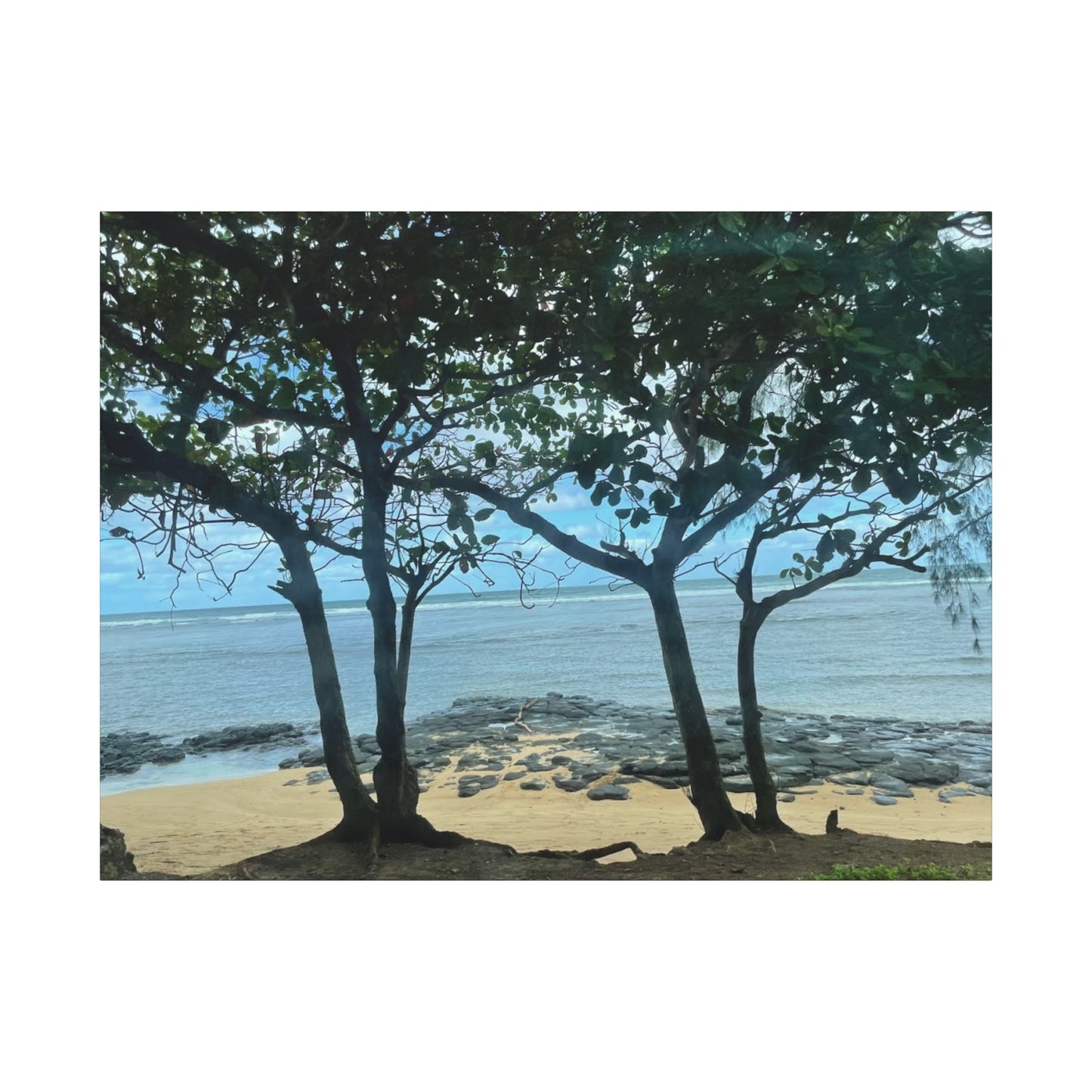 Serene Beach Landscape Canvas Print - Tranquil Coastal Wall Art