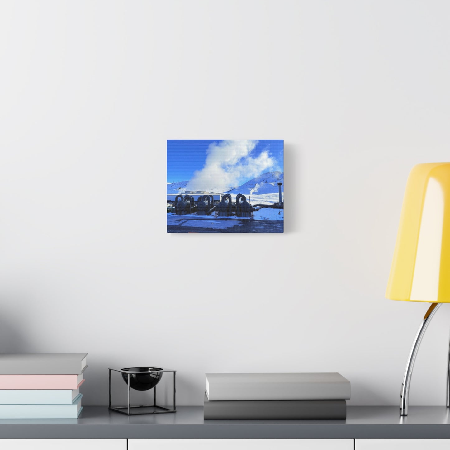Industrial Landscape Canvas Print - 1.25" Stretched Art Iceland Hydroelectric plant