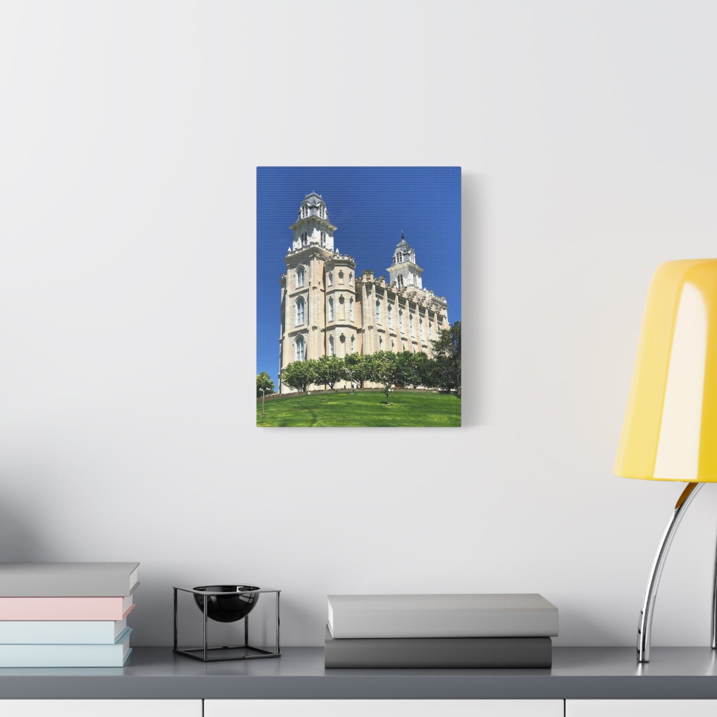 Matte Canvas Wall Art - Beautiful Architectural Print for Home Décor Manti Temple LDS