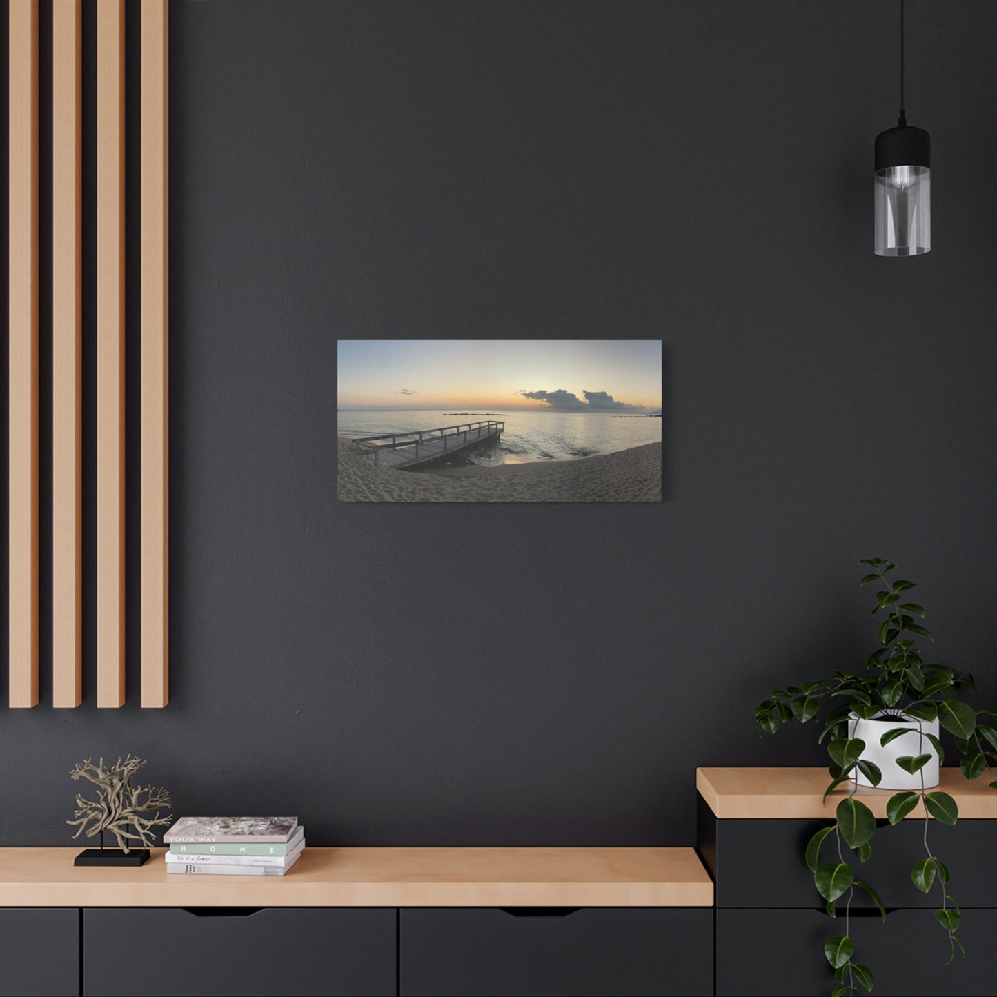 Serene Beach Sunset Canvas Wall Art