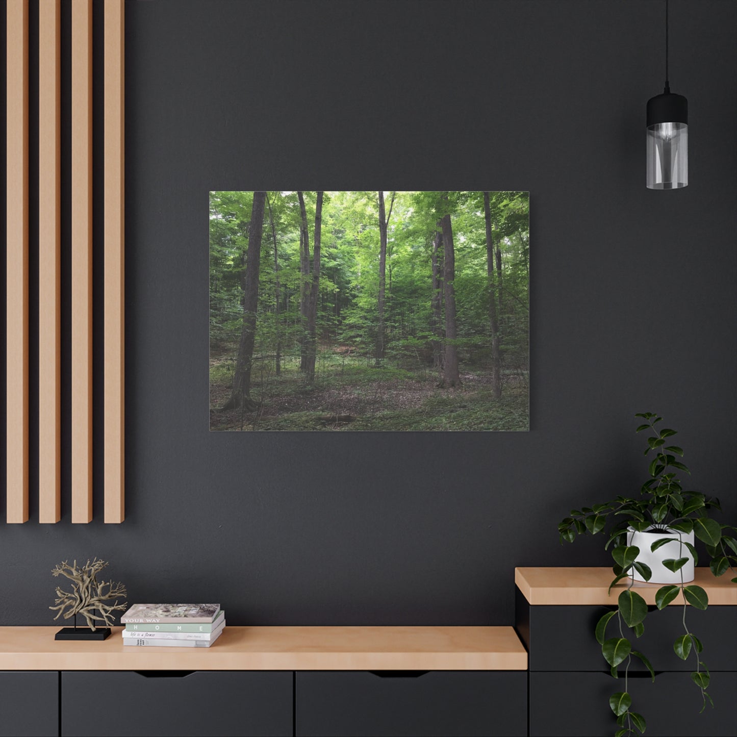 Serene Forest Canvas Art - Stretched Wall Décor for Natural Ambiance Sacred Grove