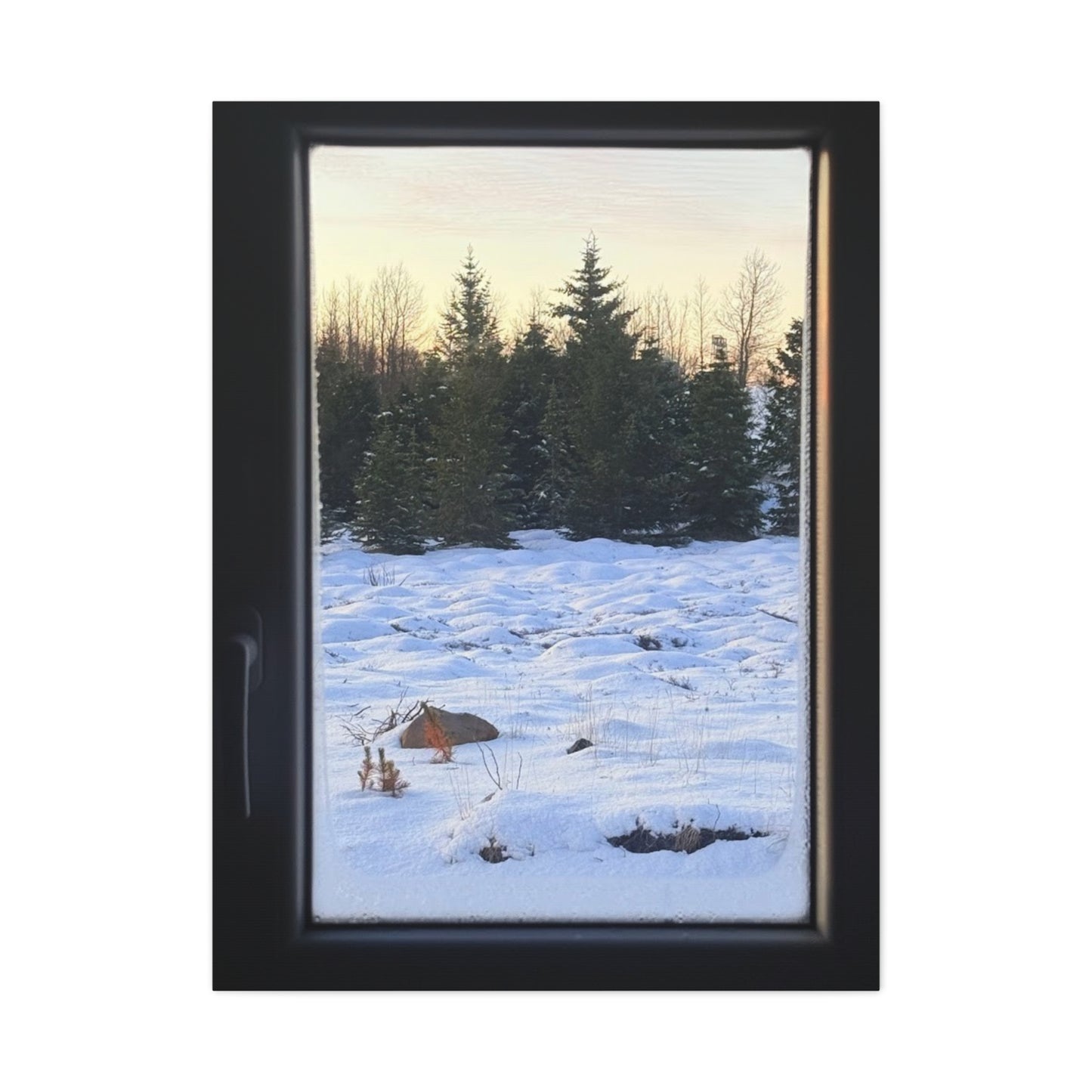 Serene Winter Landscape Art Print - Stretched Matte Canvas