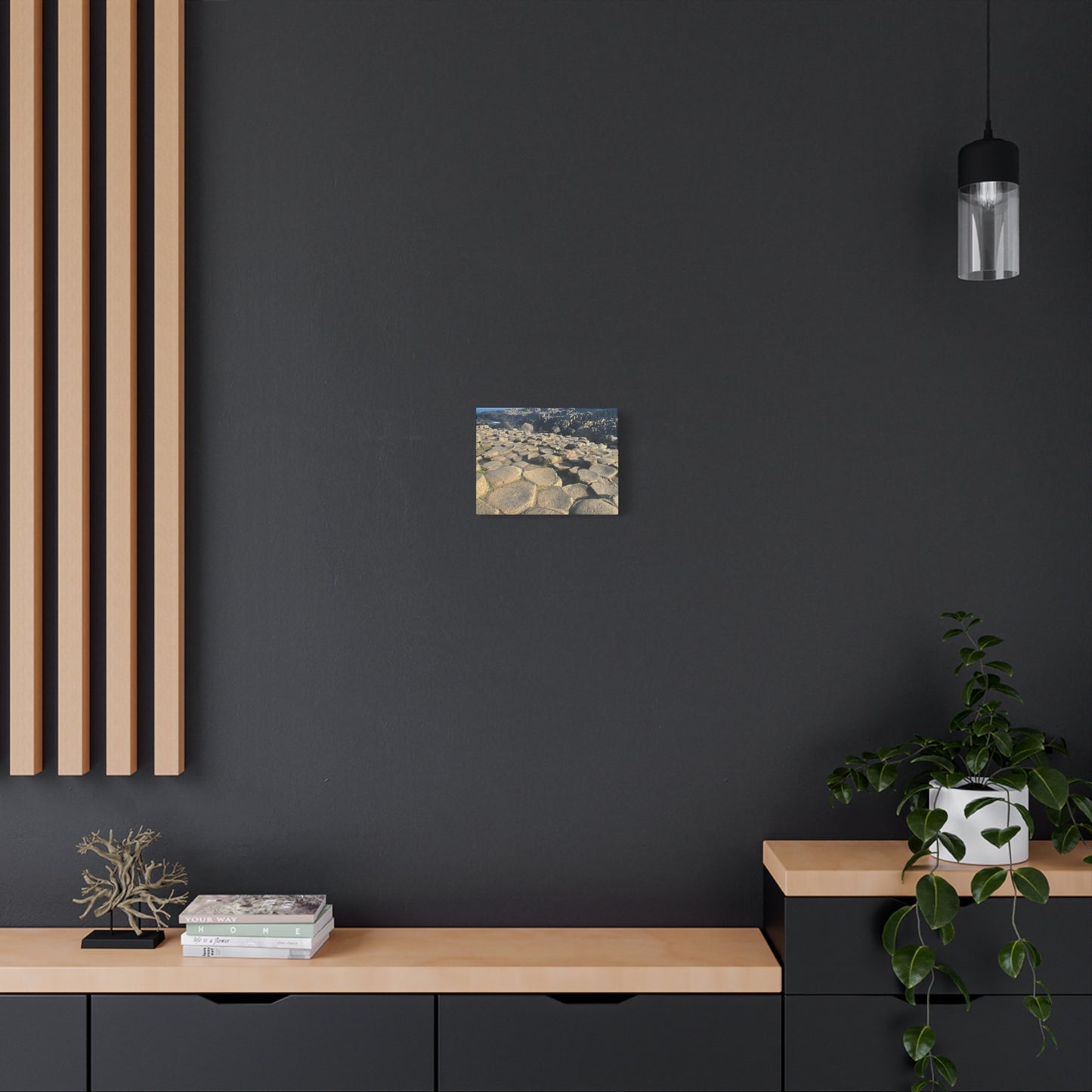 Hexagonal Rock Formation Matte Canvas Wall Art Basalt Columns Ireland