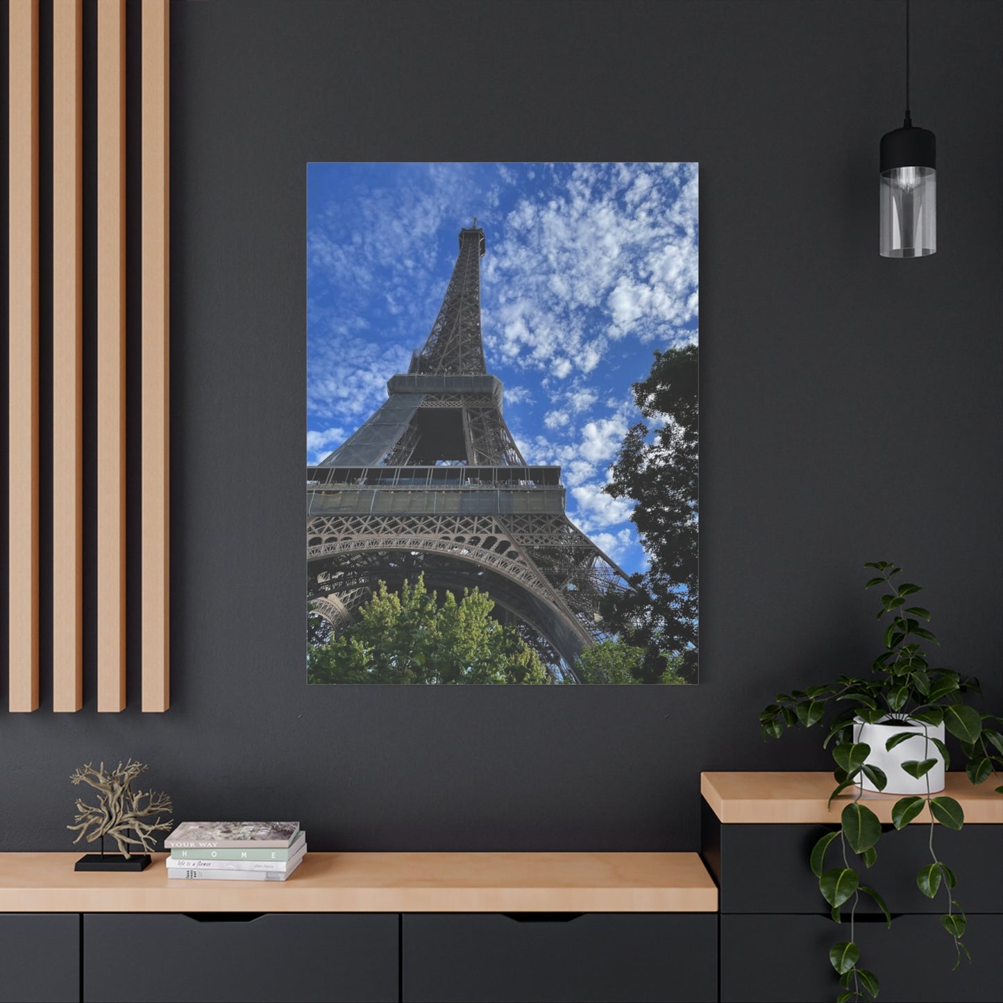 Eiffel Tower Canvas Wall Art – Stretched Matte Print for Paris Lovers