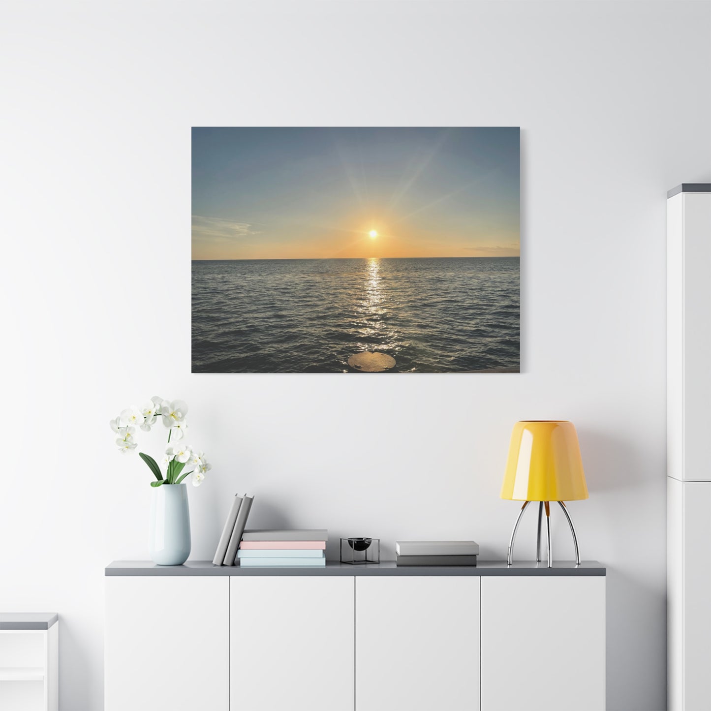 Sunset Canvas Wall Art, Coastal Decor for Beach Lovers, Home Interior, Perfect for Living Room, Gift for Holidays