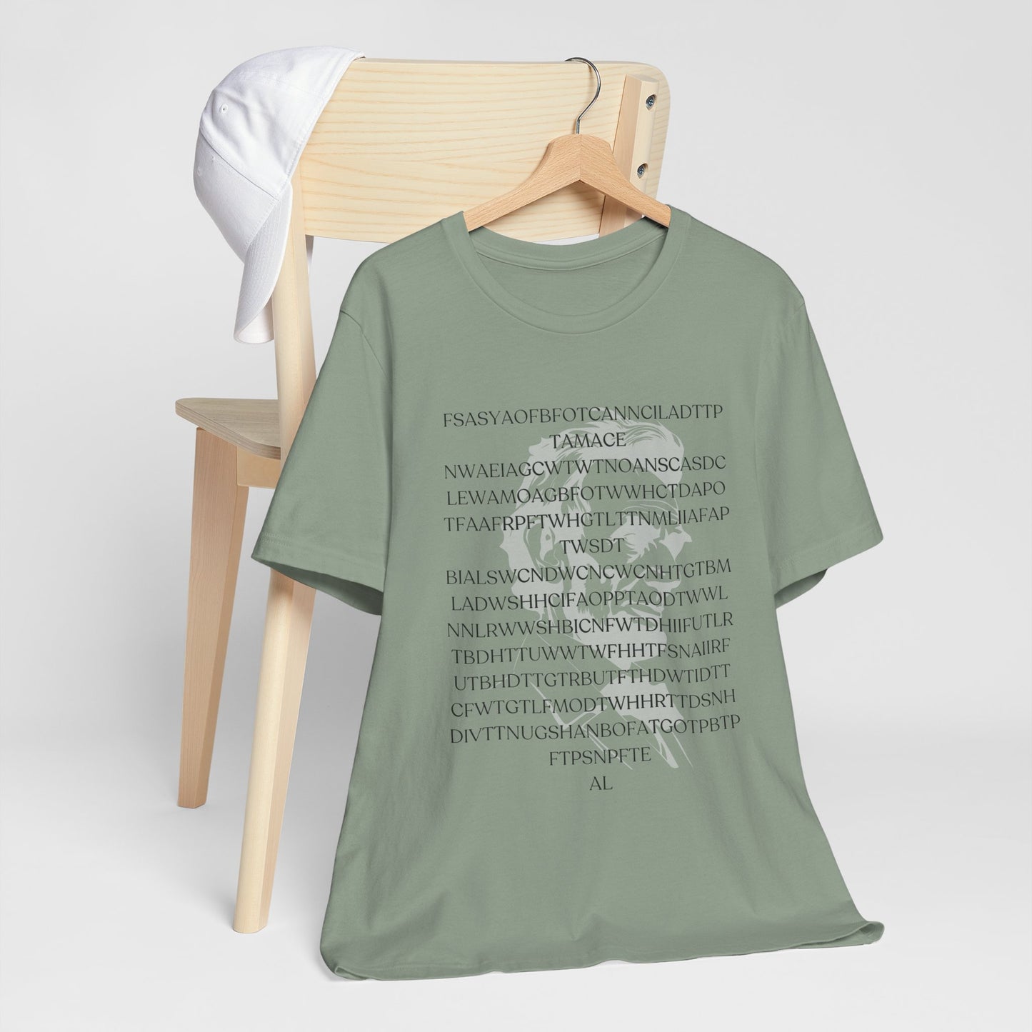 Lincoln's Gettysburg Address Unisex Jersey Short Sleeve Tee with Text Design
