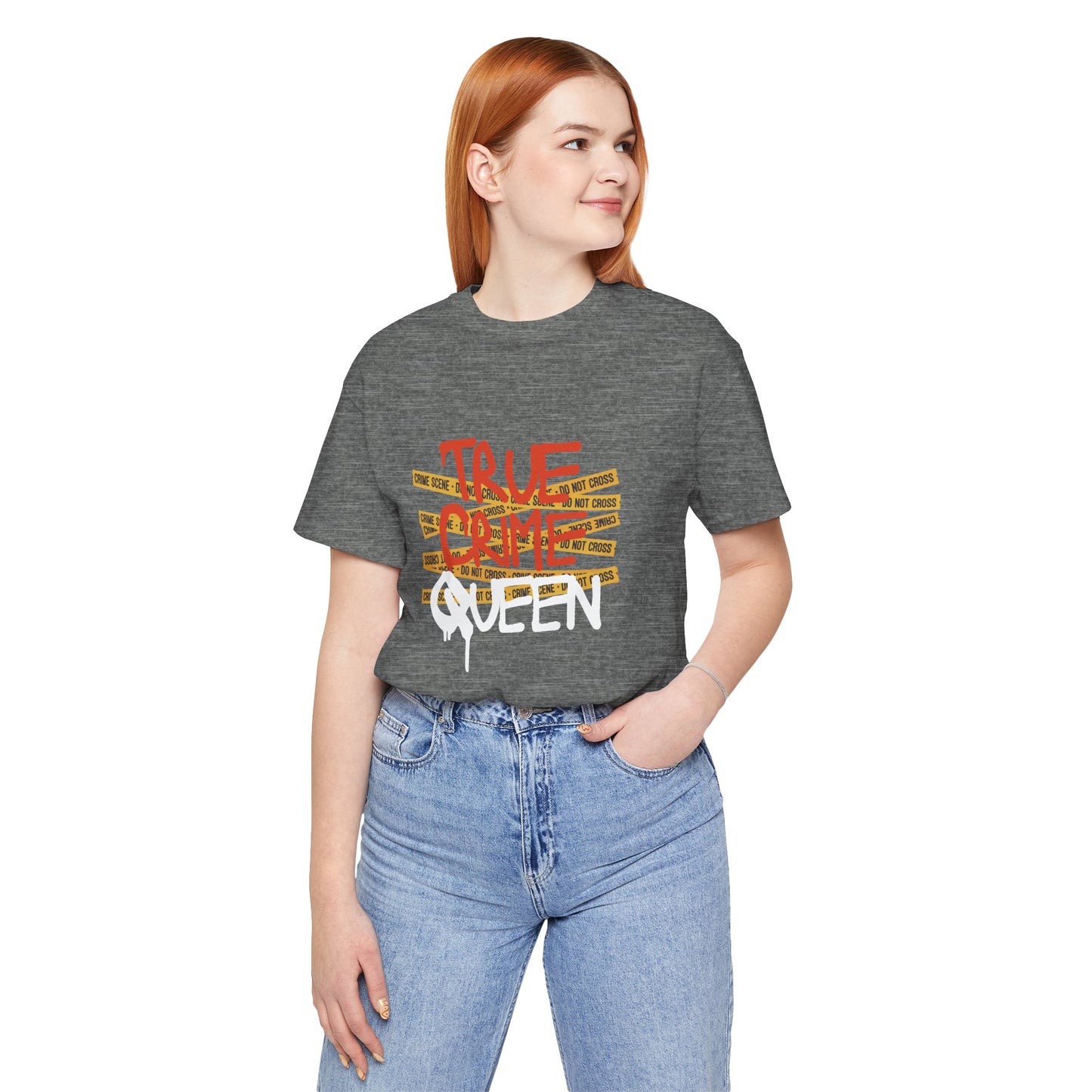 True Crime Queen Unisex Jersey Tee - Perfect for Crime Lovers and True Crime Events
