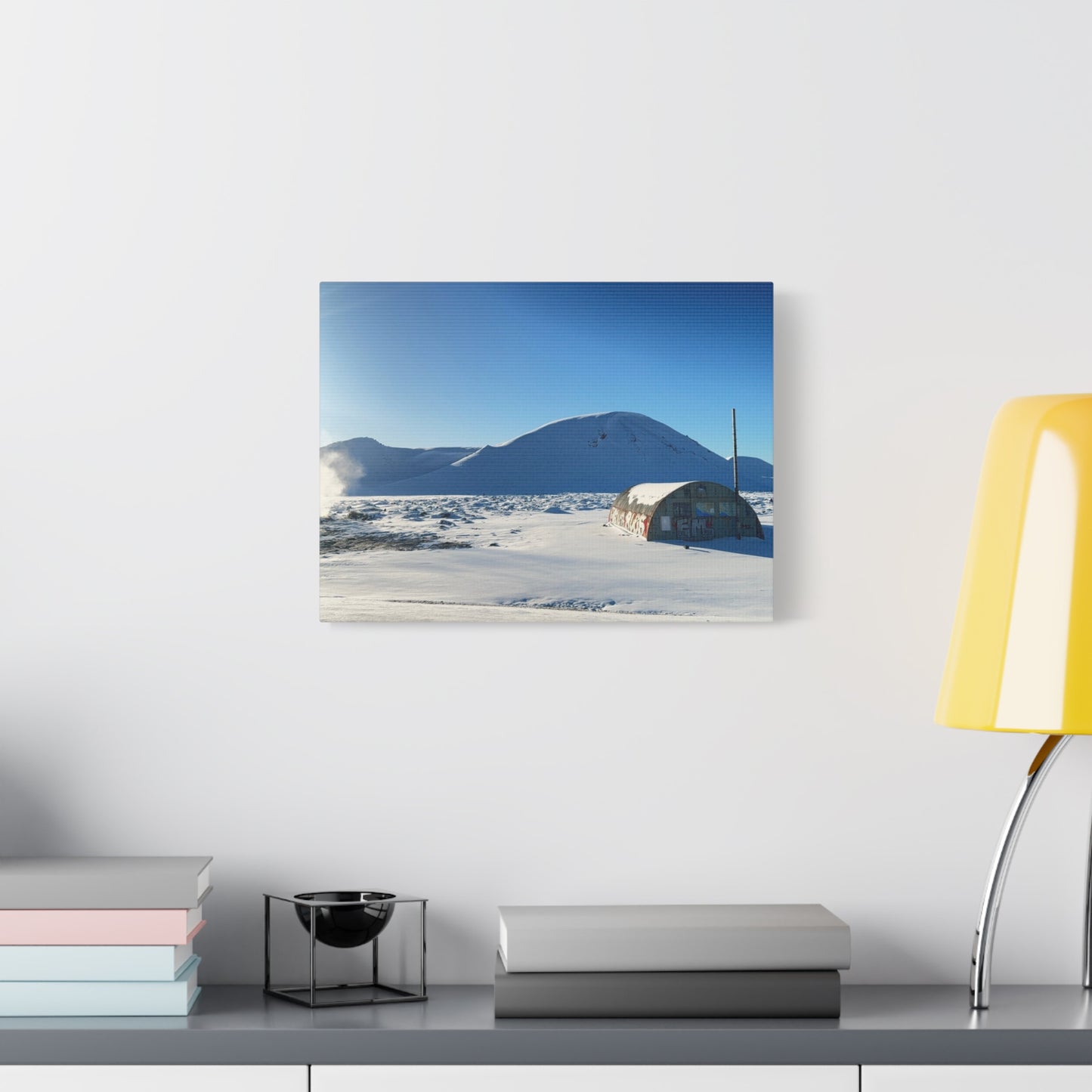 Snow-Covered Landscape Canvas Art - Stretched Matte Print