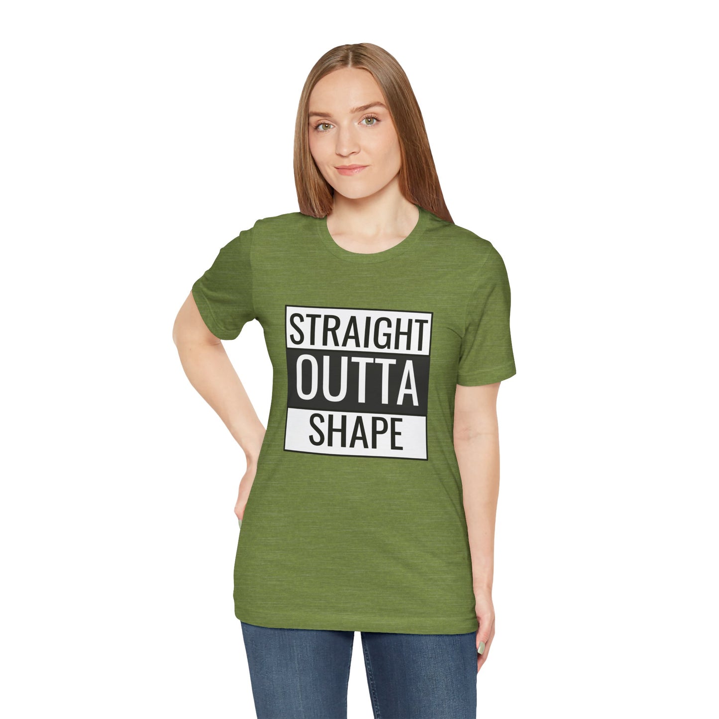 Straight Outta Shape Unisex Tee - Funny Workout T-Shirt for Fitness Enthusiasts