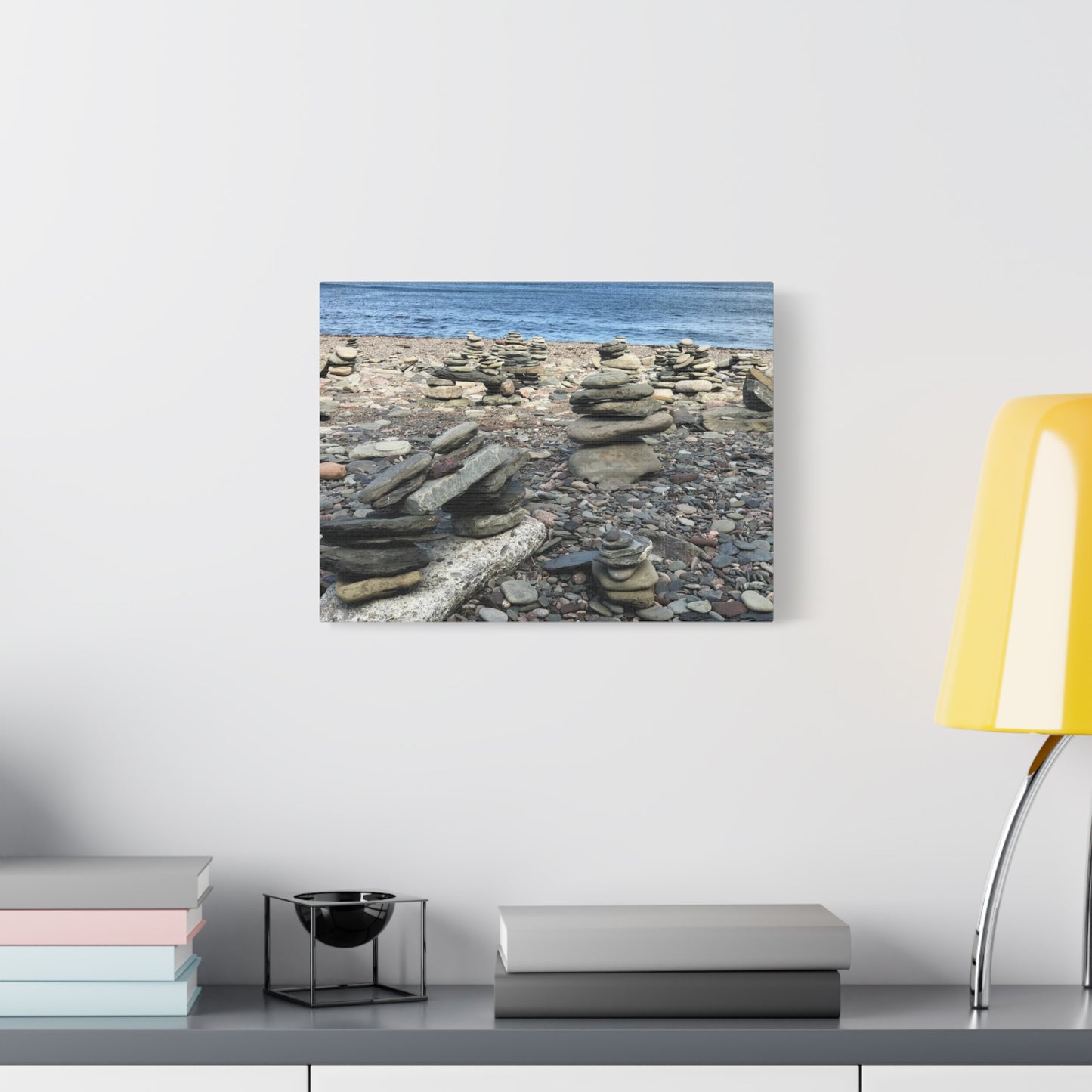 Tranquil Stone Stack Canvas Wall Art, Inspirational Home Decor, Serenity Gift, Nature Photography, Relaxing Living Room Art