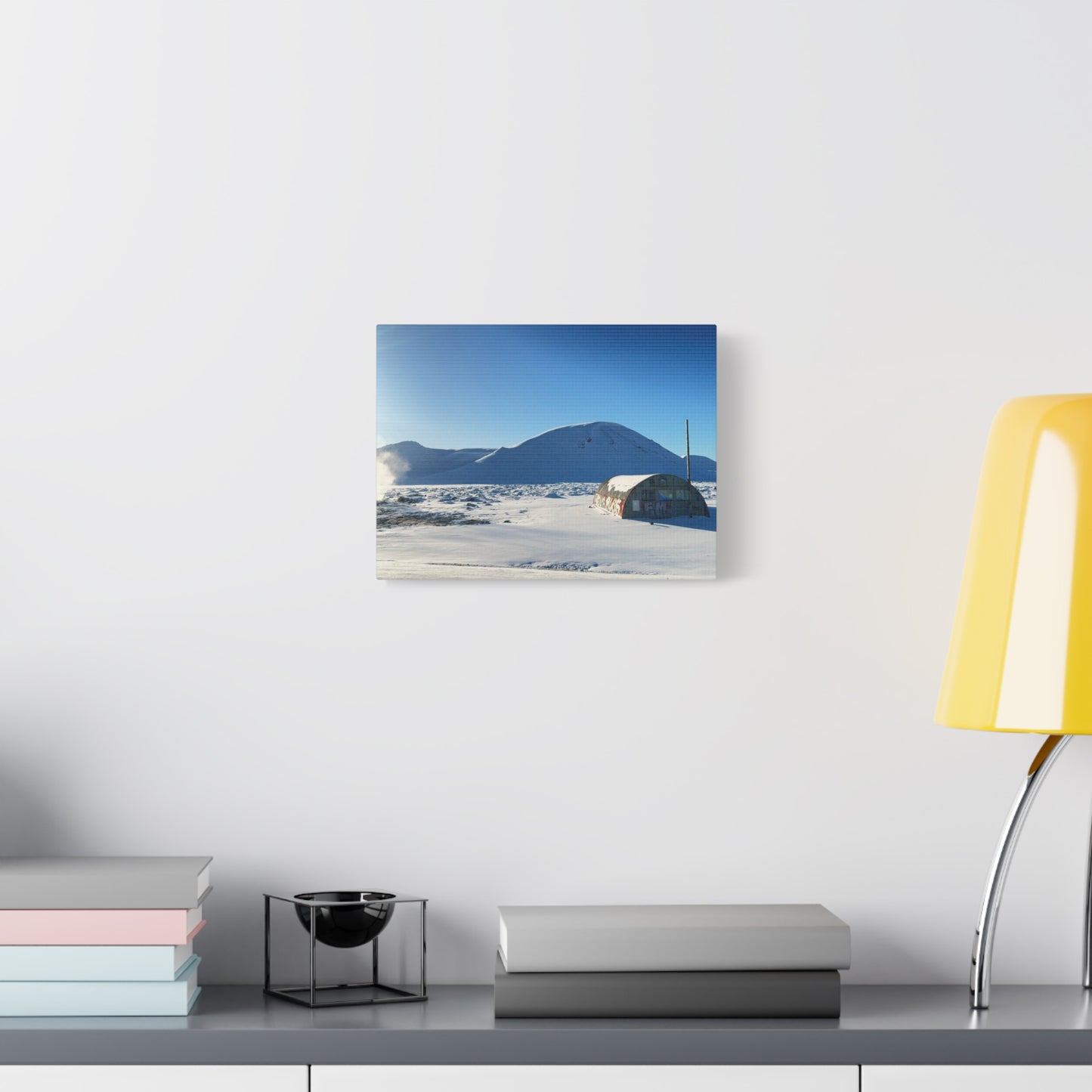 Snow-Covered Landscape Canvas Art - Stretched Matte Print