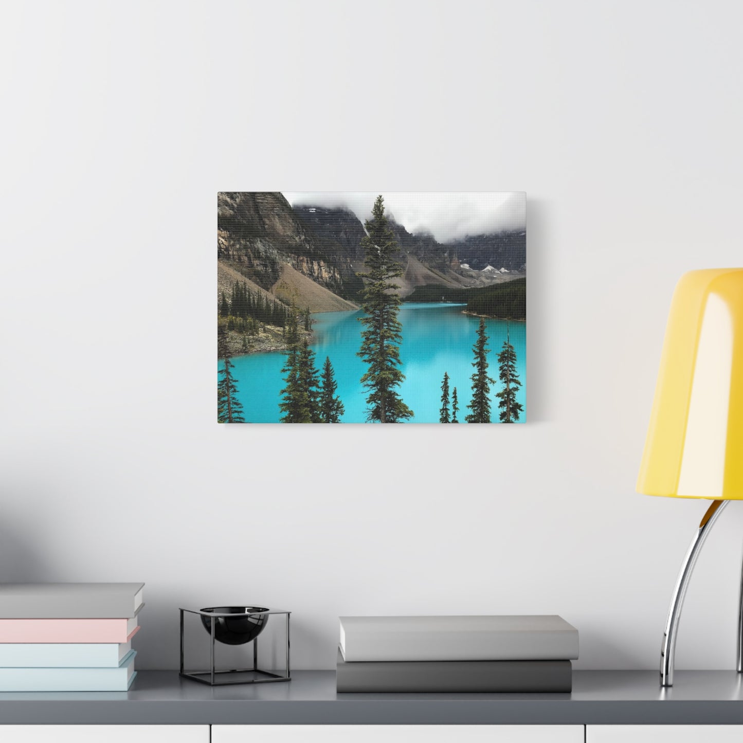 Scenic Landscape Canvas Wall Art - Tranquil Mountain Lake Decor