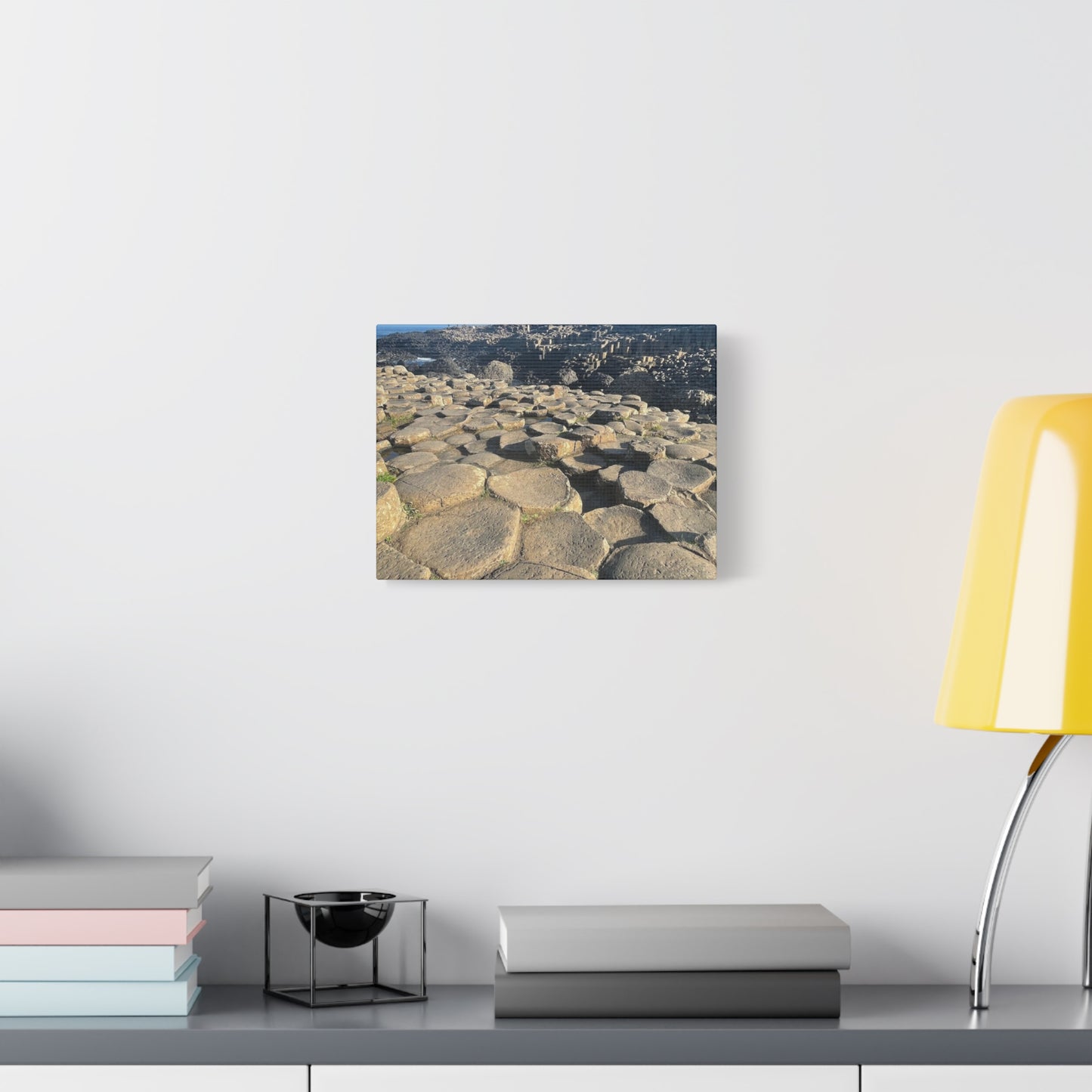 Hexagonal Rock Formation Matte Canvas Wall Art Basalt Columns Ireland