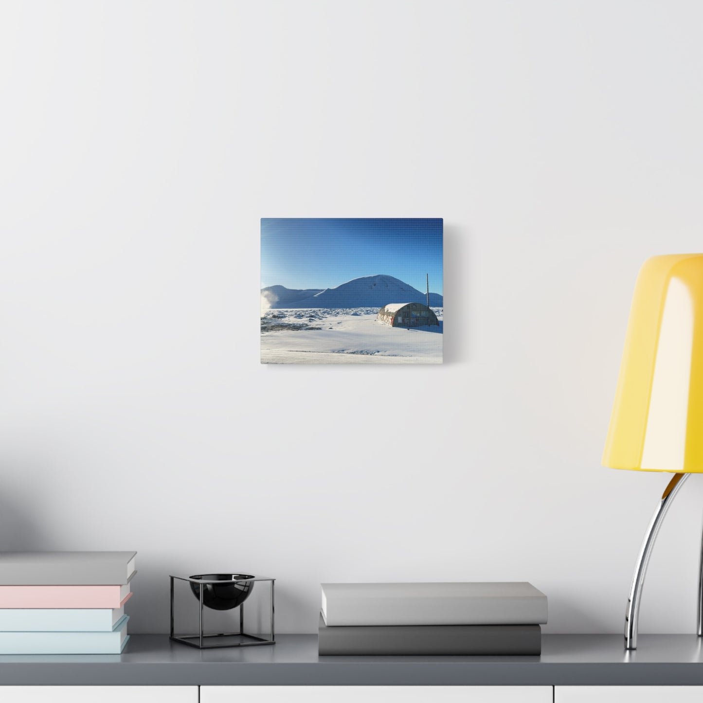 Snow-Covered Landscape Canvas Art - Stretched Matte Print