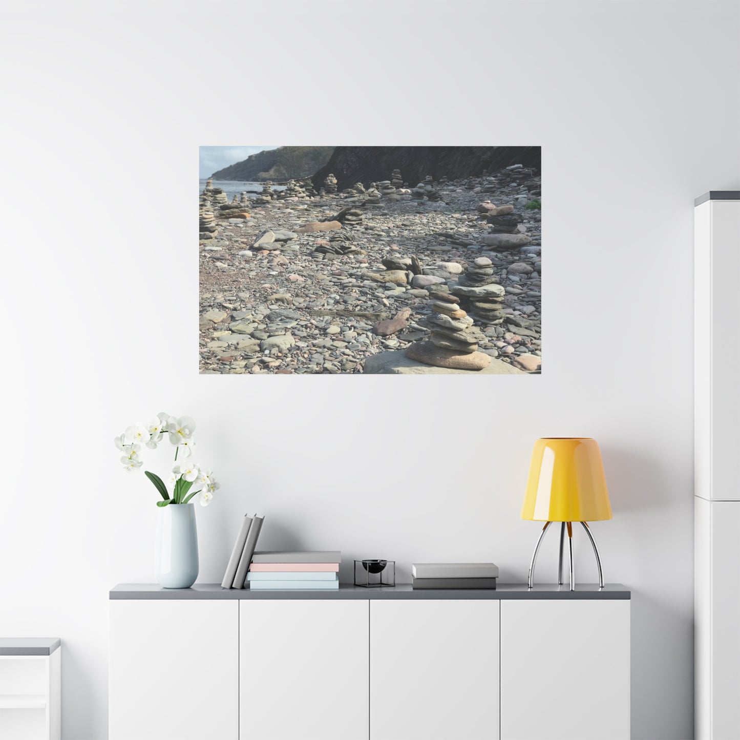 Peaceful Rock Stack Art Canvas - Nature-Inspired Wall Decor