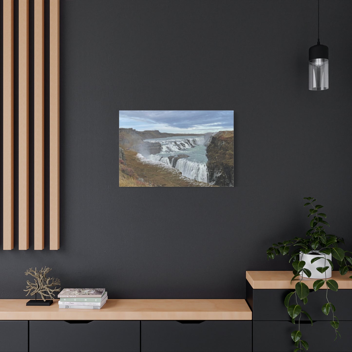 Serene Waterfall Canvas Wall Art - Tranquil Nature Decor