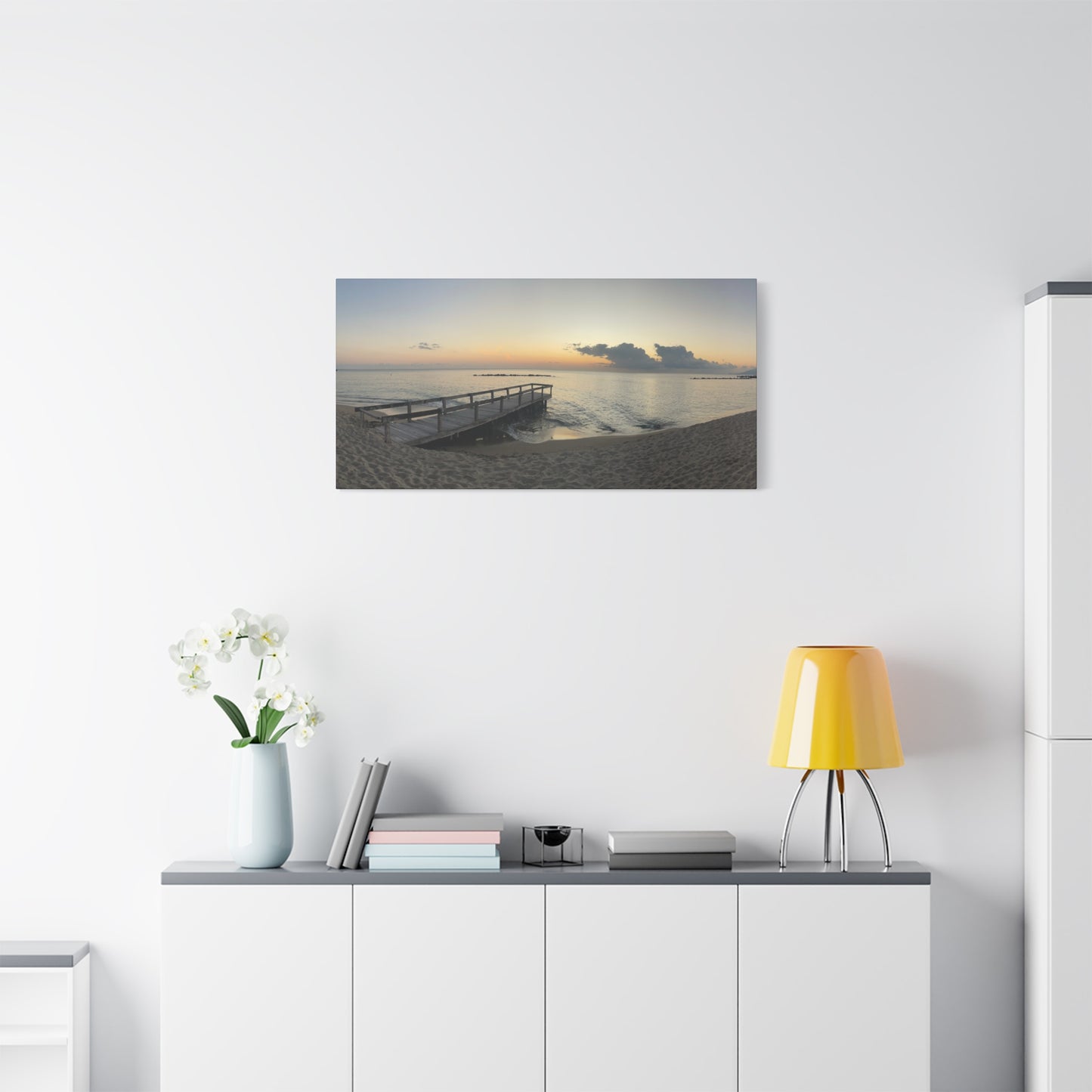 Serene Beach Sunset Canvas Wall Art
