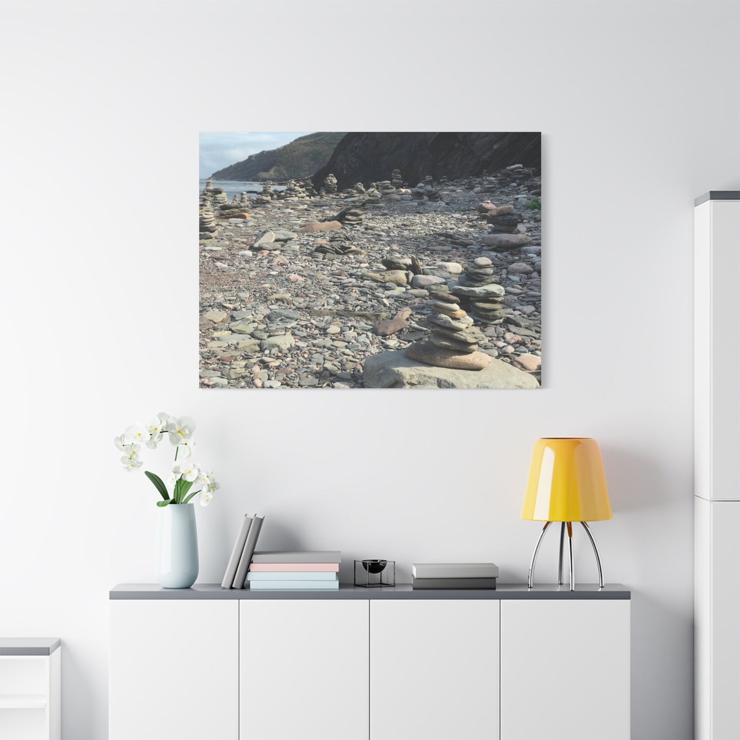 Peaceful Rock Stack Art Canvas - Nature-Inspired Wall Decor