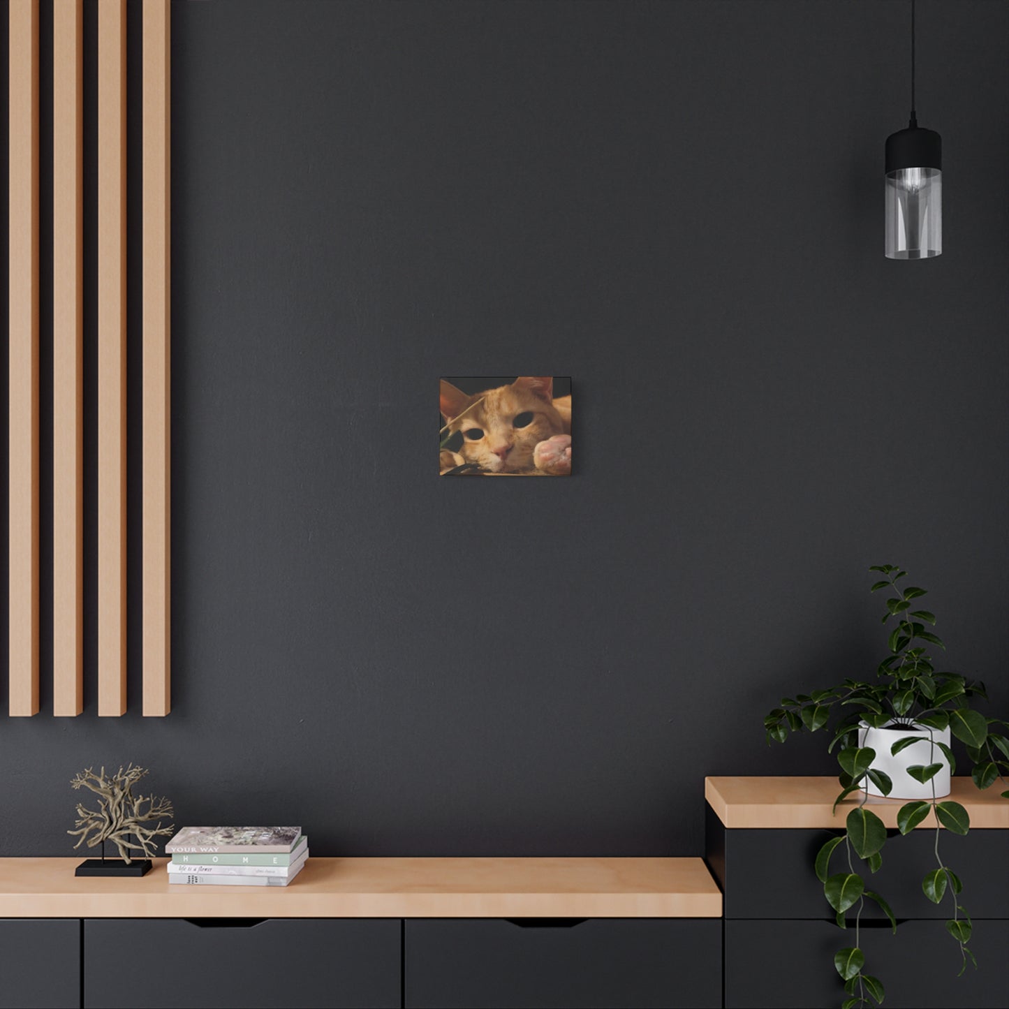 Cozy Cat Canvas Art - Stretched Matte Print for Cat Lovers