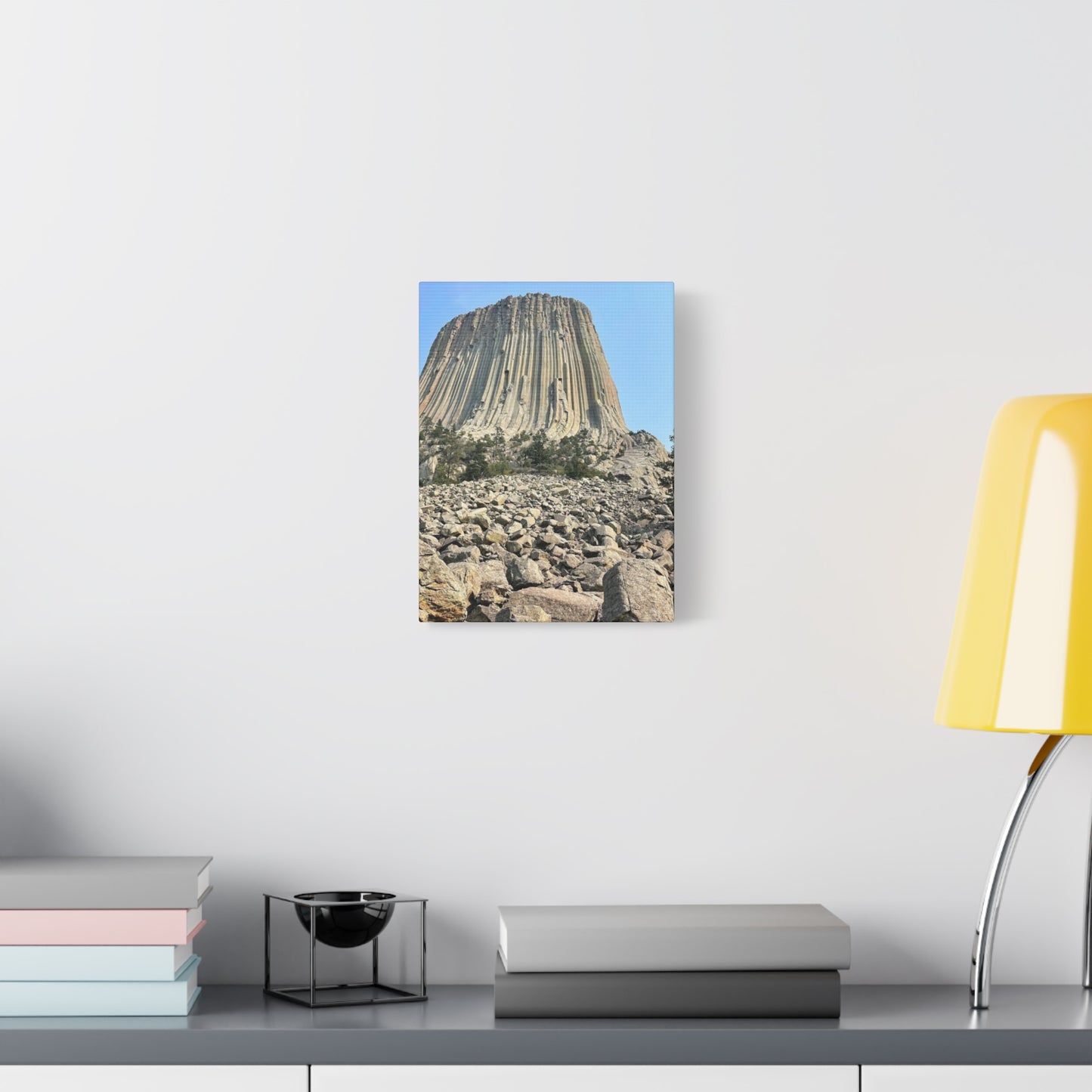 Nature Art Canvas Print - Majestic Rock Formation Devil's Tower