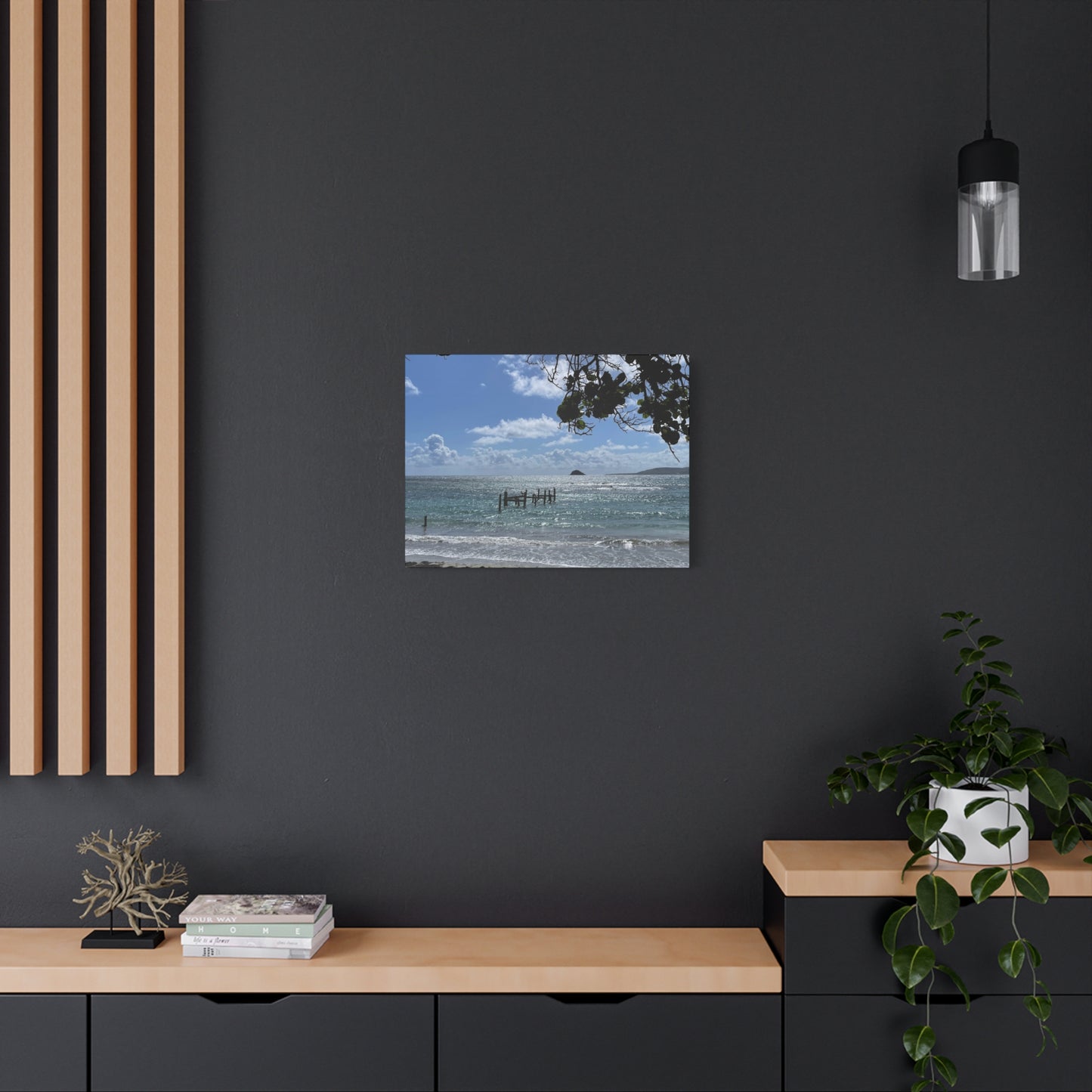 Coastal Serenity Canvas Art - 1.25" Stretched Wall Decor Nevis