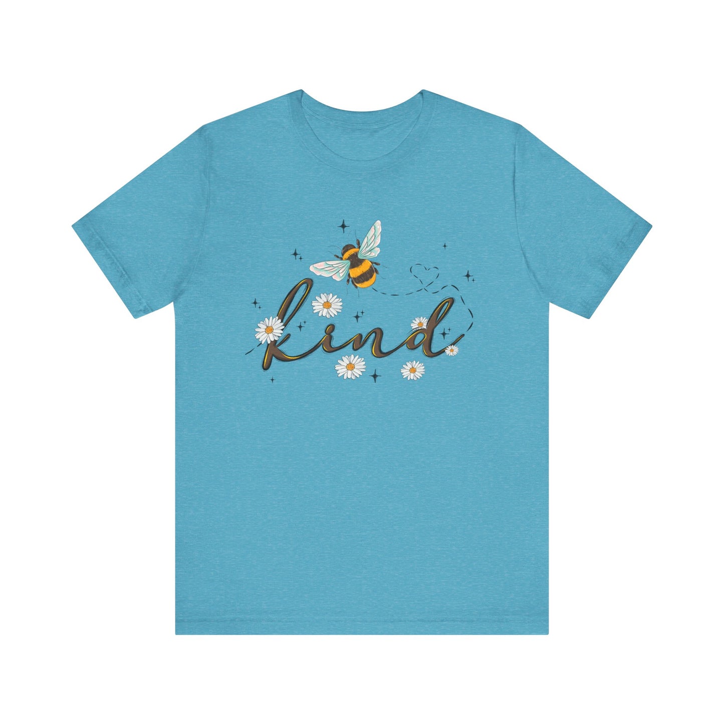 Bee Kind Unisex Jersey Short Sleeve Tee - Inspirational Floral Design