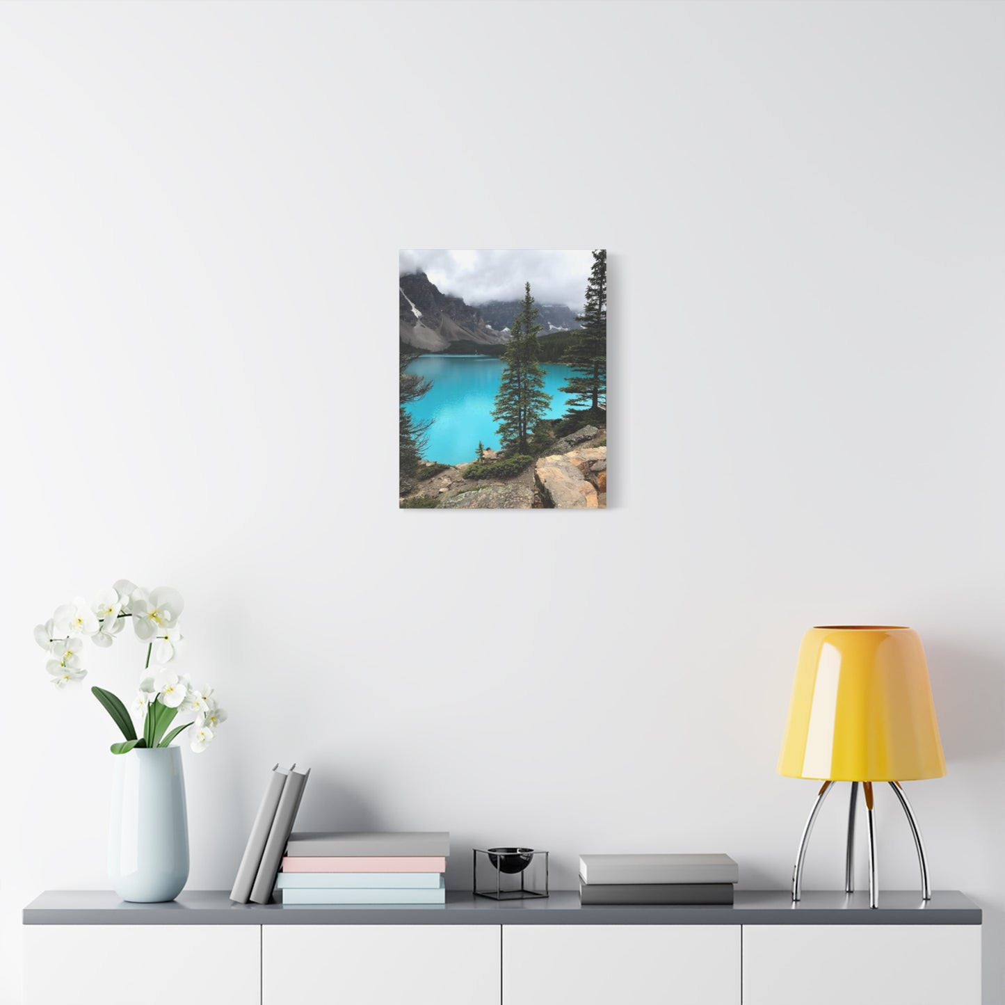 Nature Canvas Print - Tranquil Mountain Lake Art for Home Decor