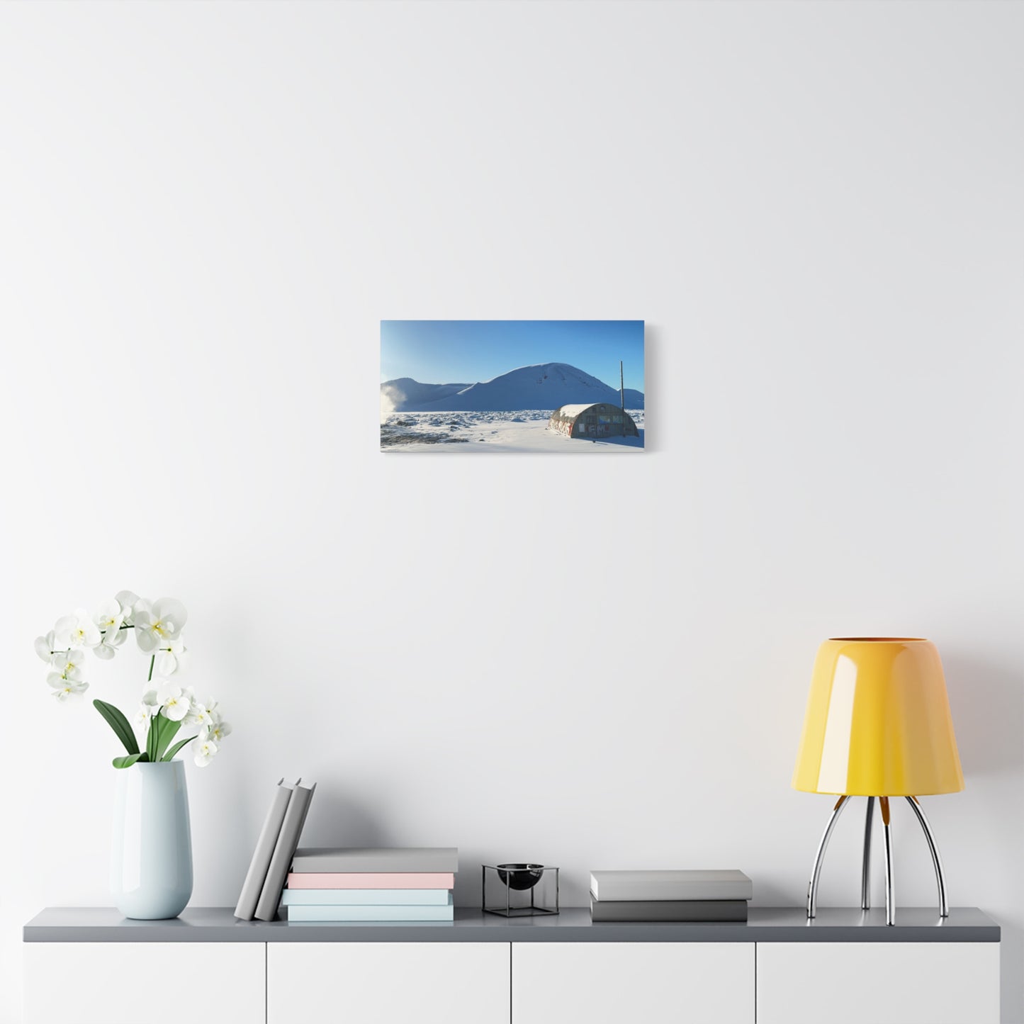 Snow-Covered Landscape Canvas Art - Stretched Matte Print