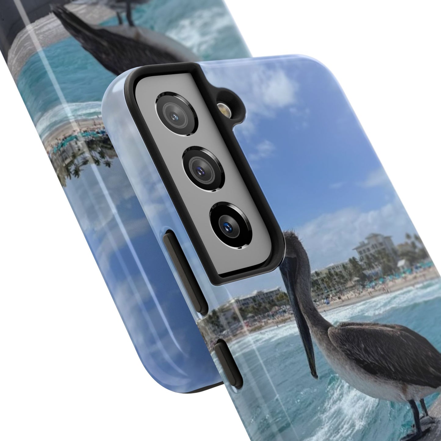 Coastal Pelican Tough Phone Cases - Durable Protection with Ocean Vibe