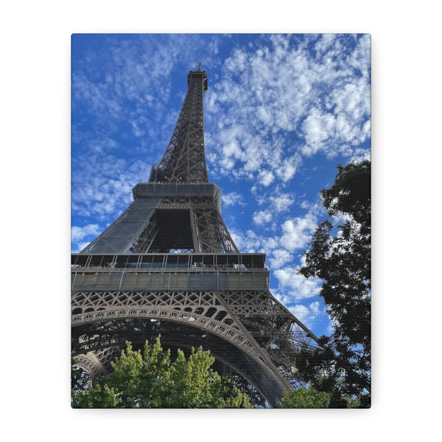 Eiffel Tower Canvas Wall Art – Stretched Matte Print for Paris Lovers