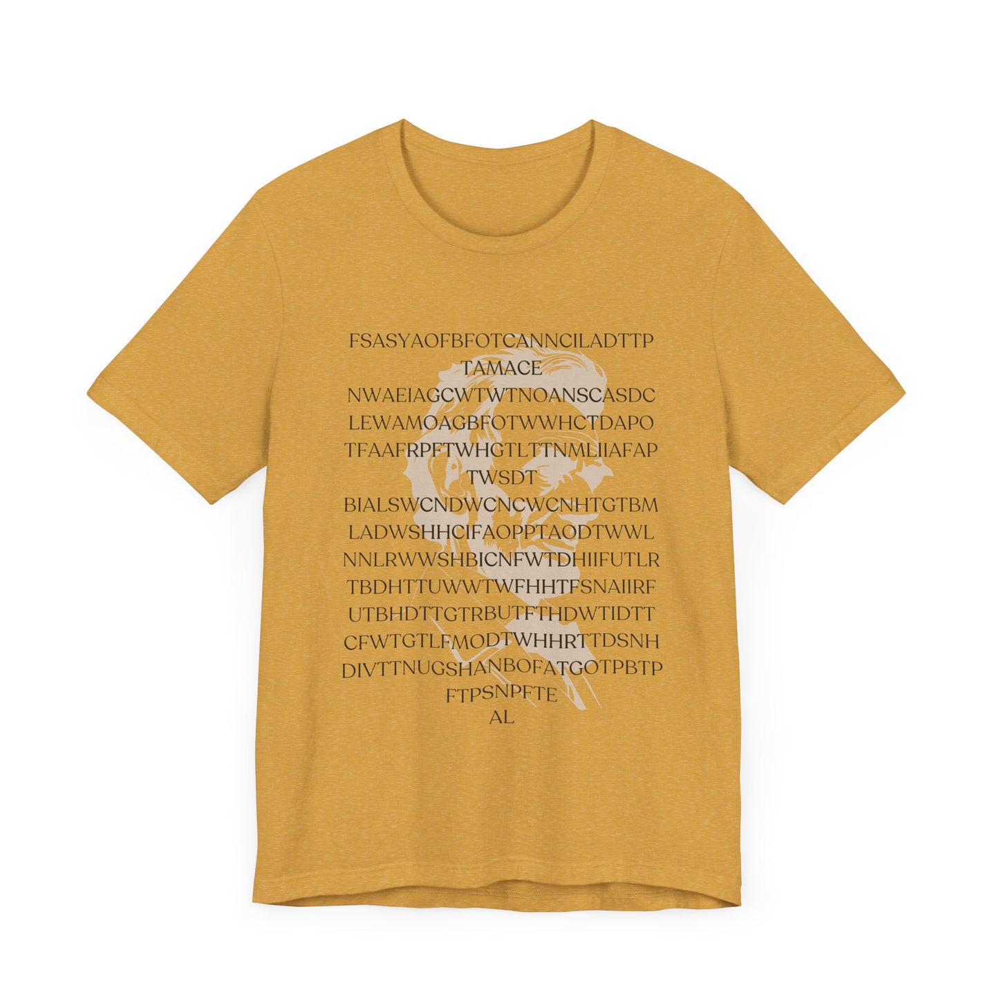 Lincoln's Gettysburg Address Unisex Jersey Short Sleeve Tee with Text Design