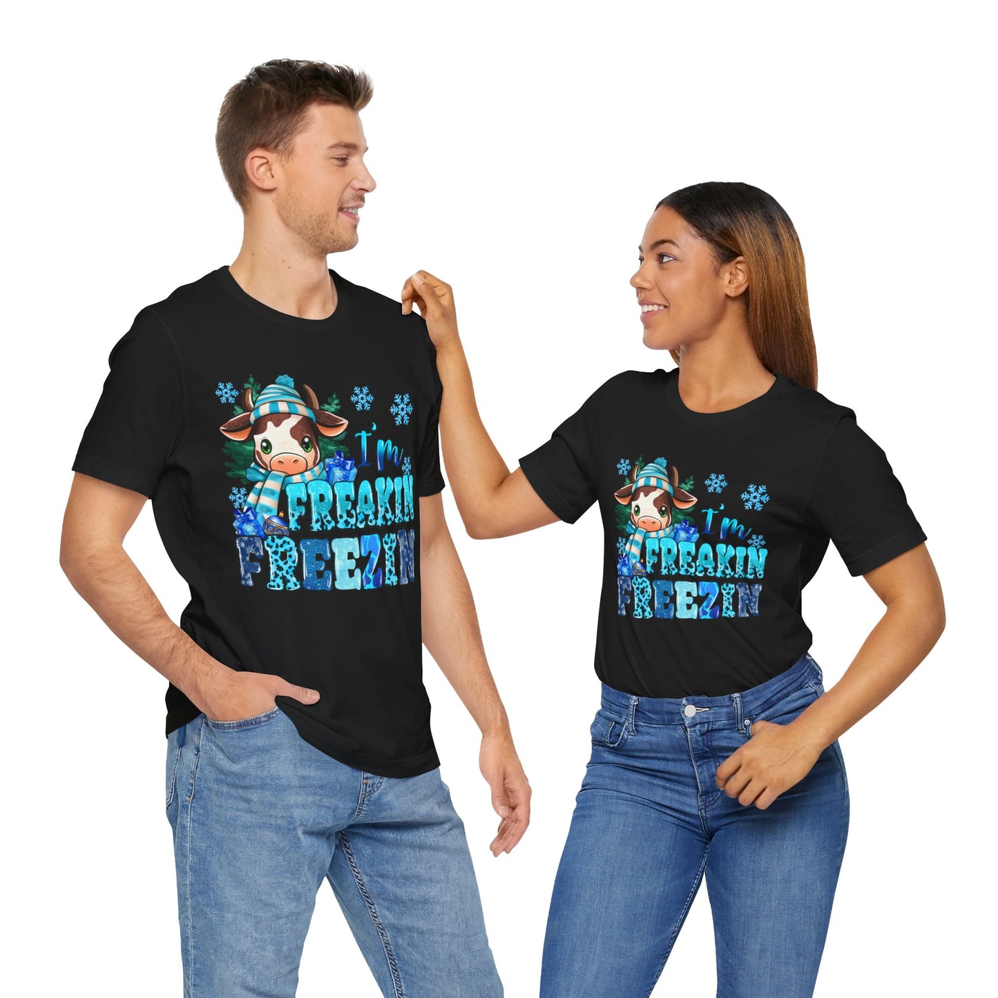 I'm Freakin' Freezin' Unisex Short Sleeve Tee - Fun Winter T-Shirt for Cozy Vibes