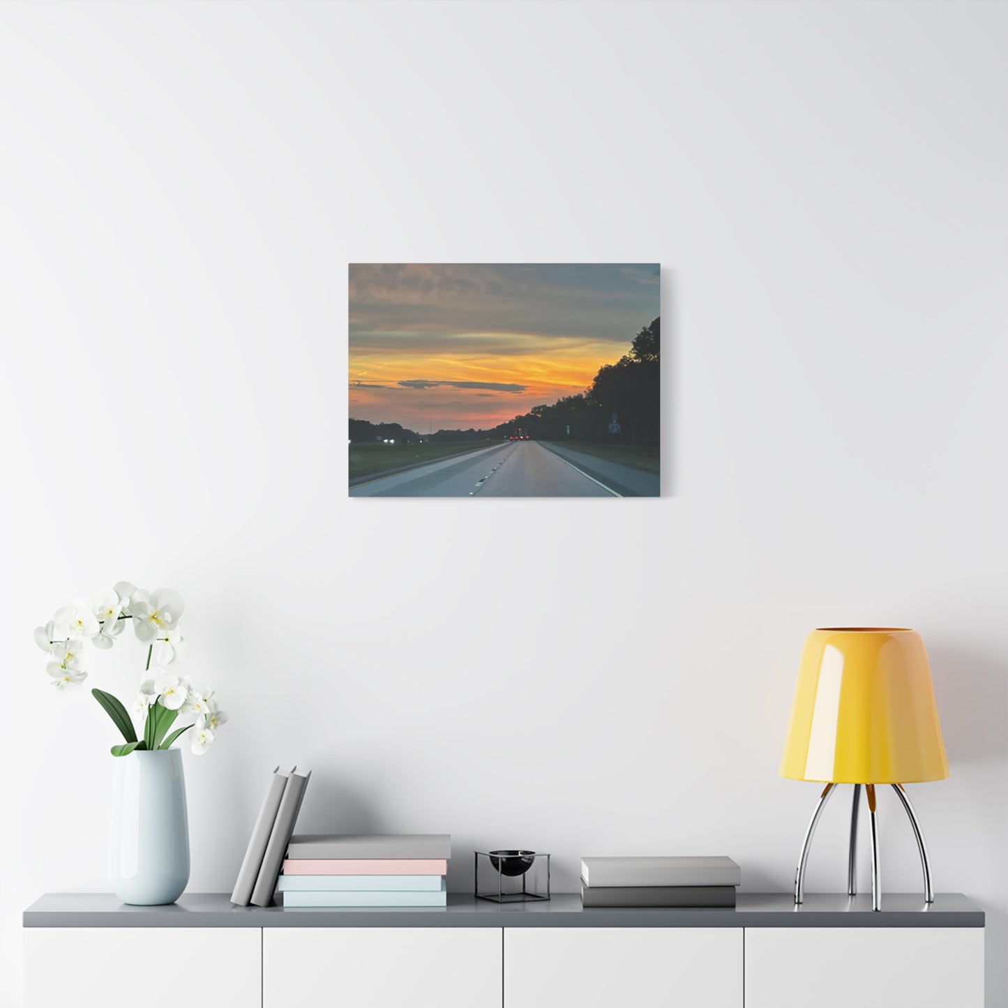 Sunset Roadway Canvas Print - Matte Stretched Artwork