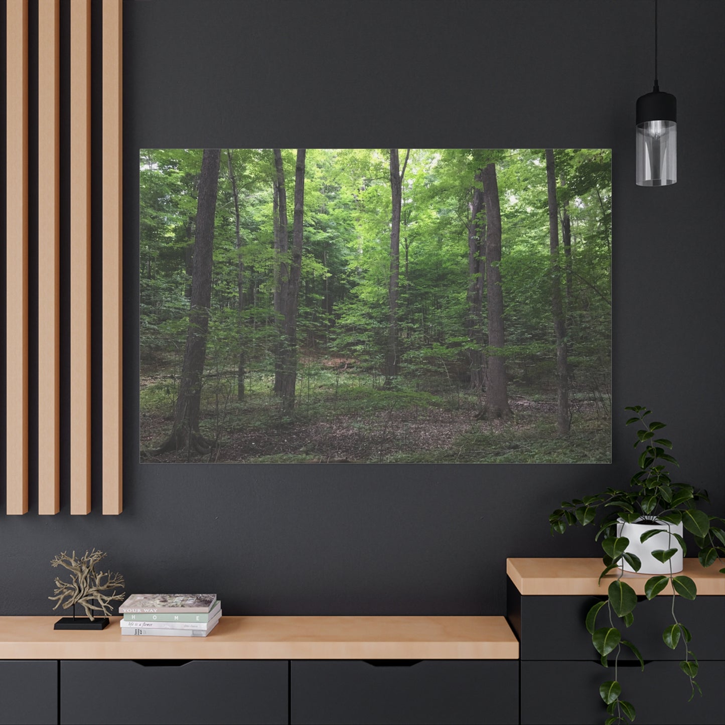 Serene Forest Canvas Art - Stretched Wall Décor for Natural Ambiance Sacred Grove