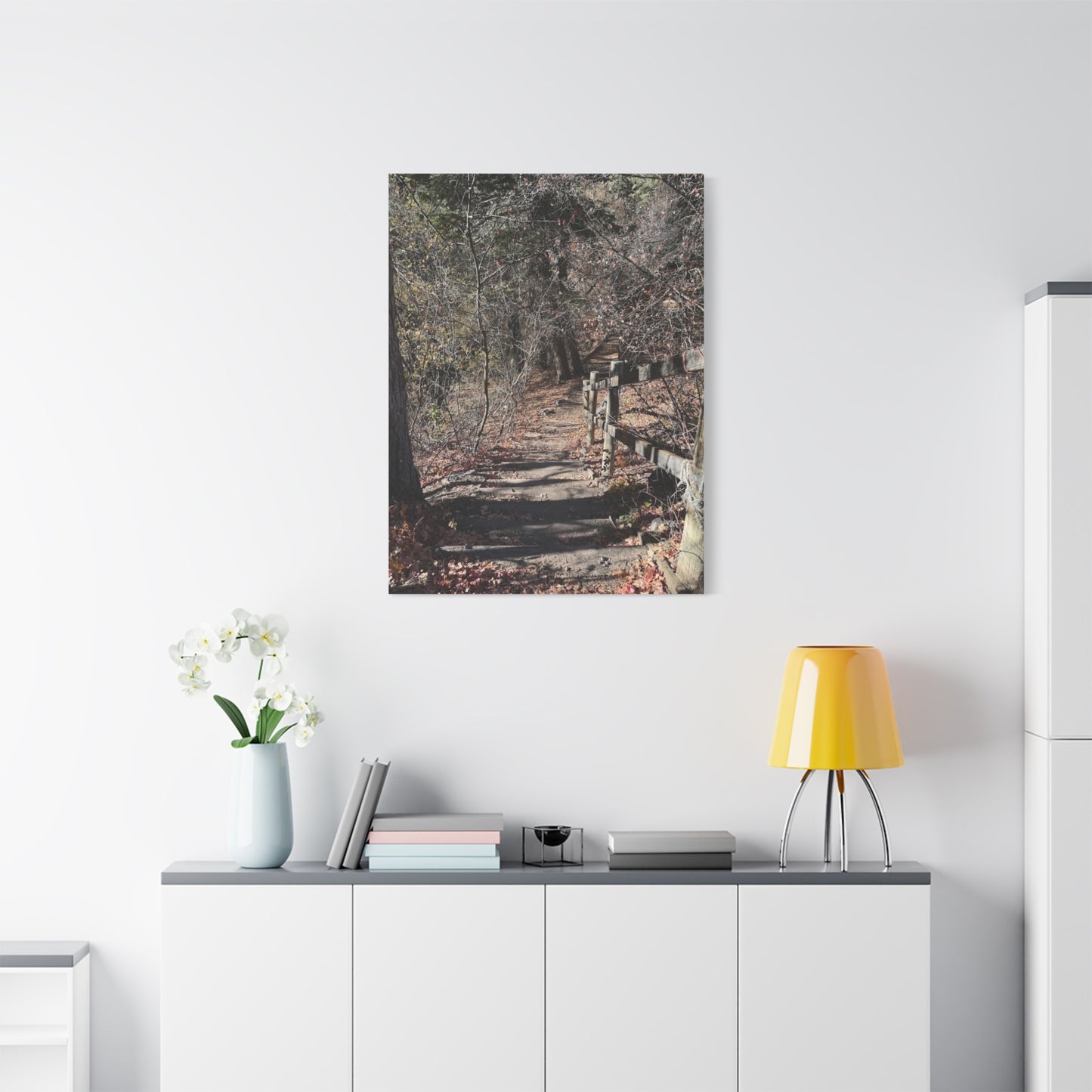 Nature Path Matte Canvas Wall Art - Tranquil Landscape Decor