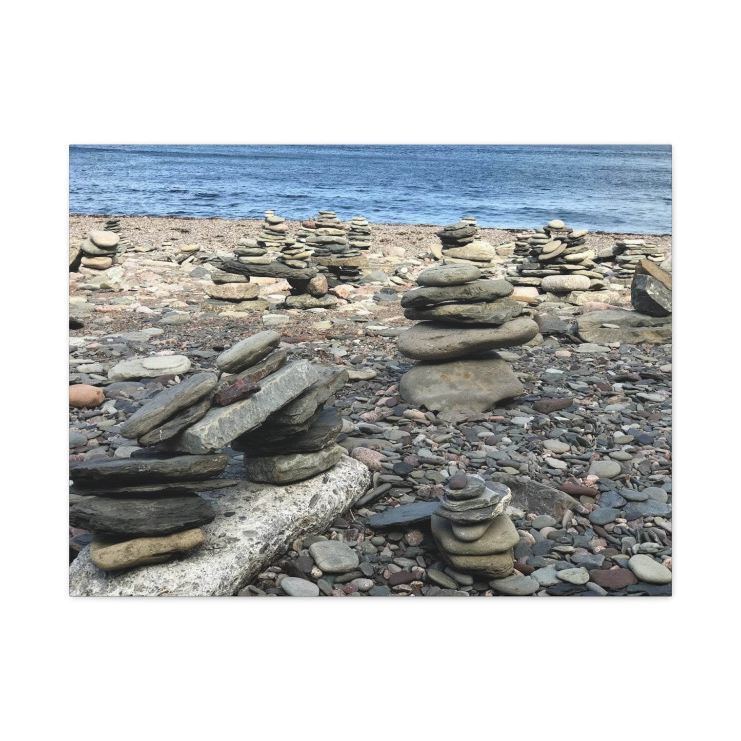 Tranquil Stone Stack Canvas Wall Art, Inspirational Home Decor, Serenity Gift, Nature Photography, Relaxing Living Room Art