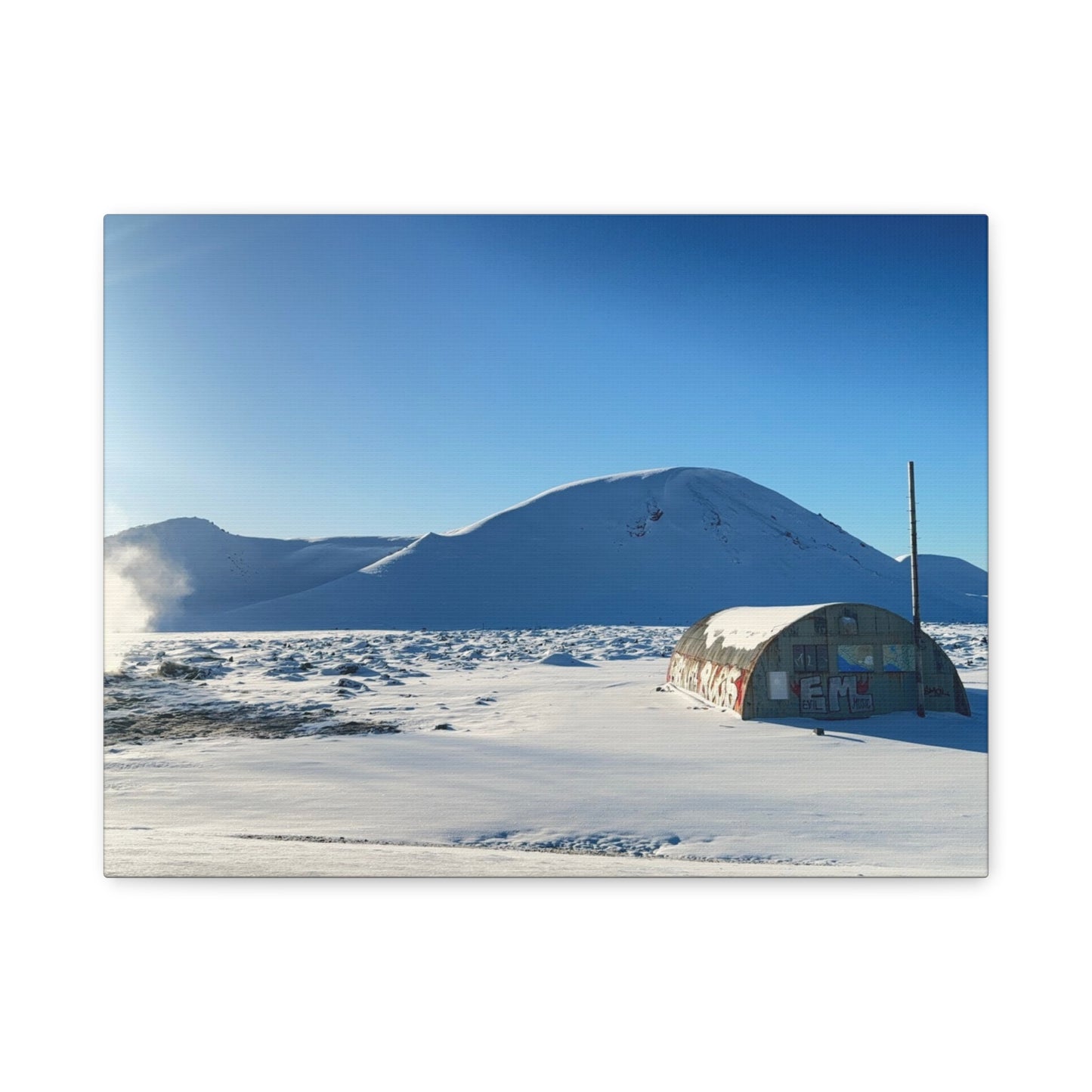 Snow-Covered Landscape Canvas Art - Stretched Matte Print