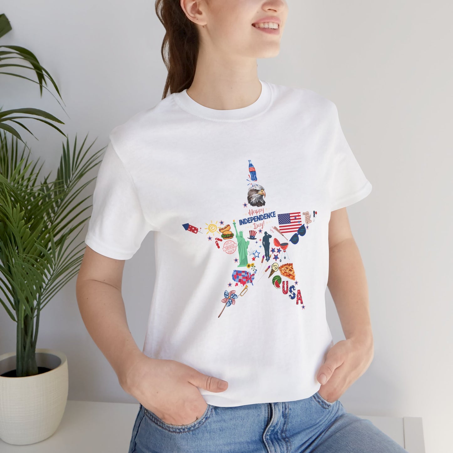 Independence Day Unisex Graphic Tee - Star Design for Celebrations