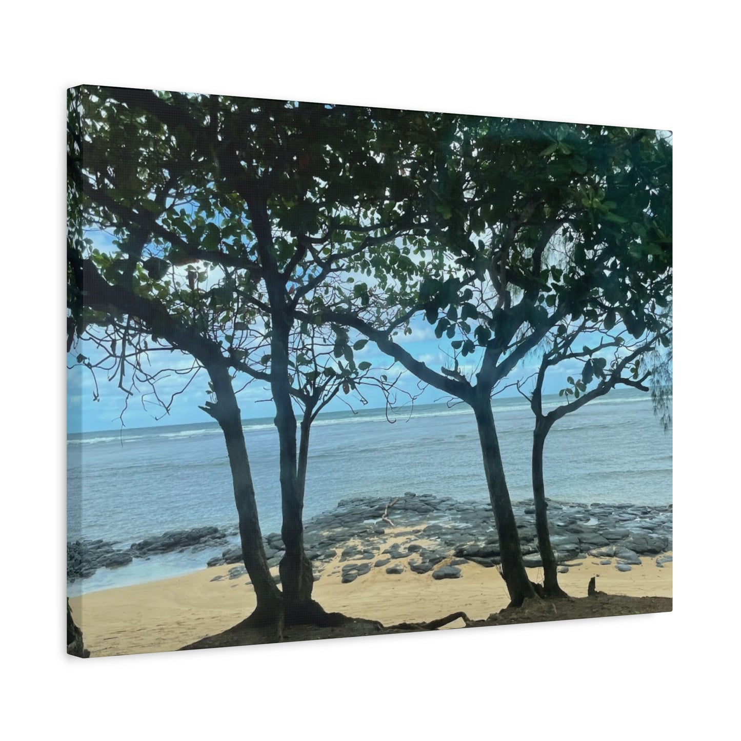 Serene Beach Landscape Canvas Print - Tranquil Coastal Wall Art