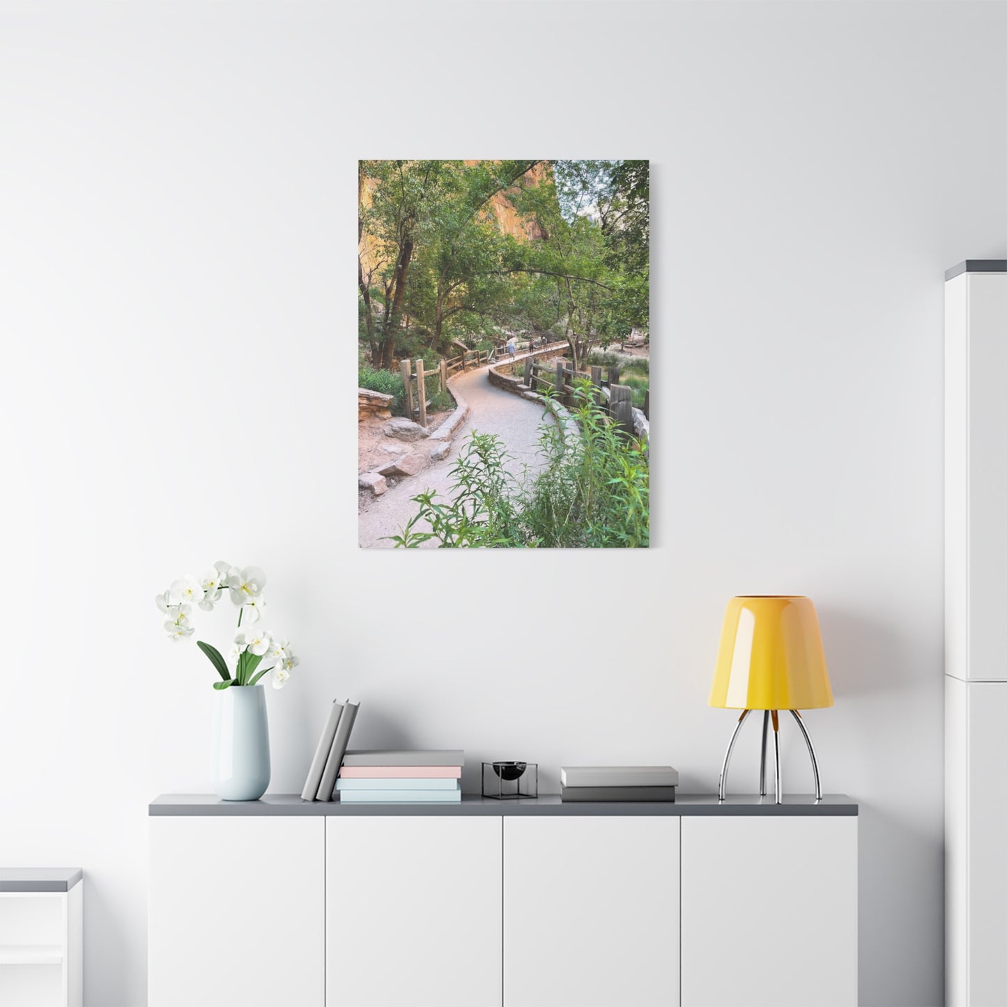 Nature Path Matte Canvas Wall Art - Scenic Landscape Decor