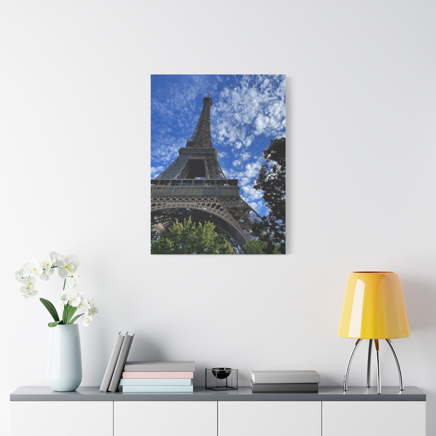 Eiffel Tower Canvas Wall Art – Stretched Matte Print for Paris Lovers