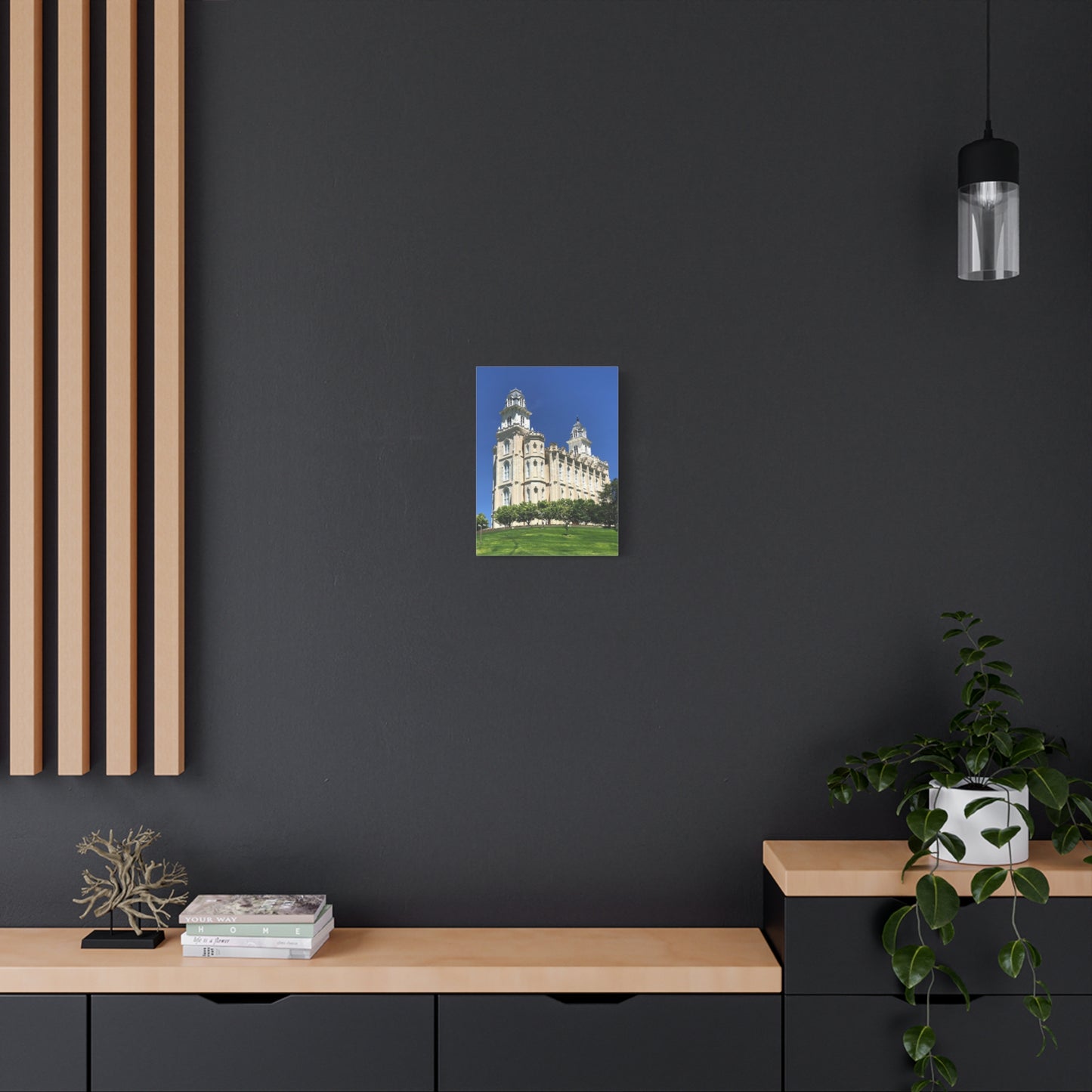 Matte Canvas Wall Art - Beautiful Architectural Print for Home Décor Manti Temple LDS