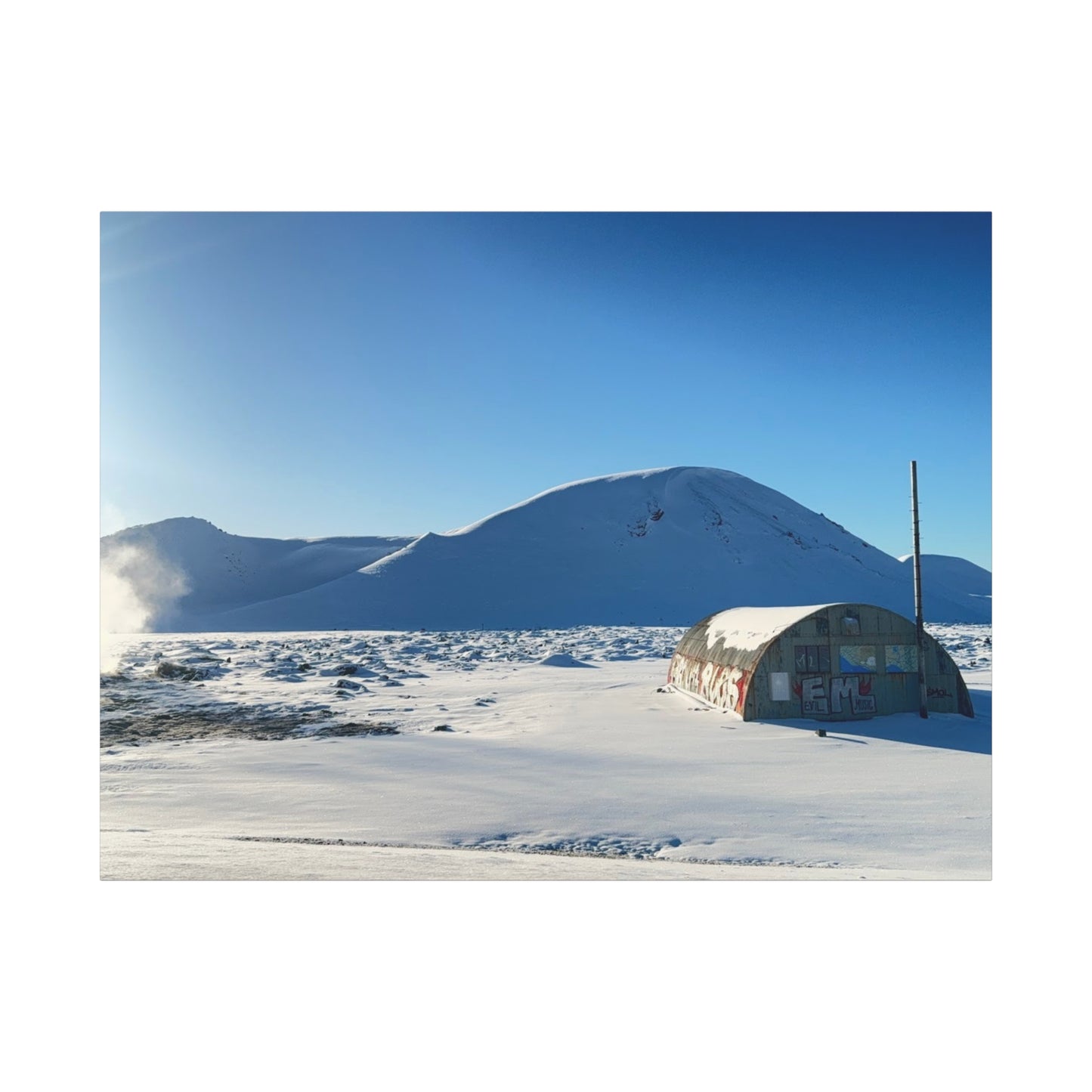 Snow-Covered Landscape Canvas Art - Stretched Matte Print