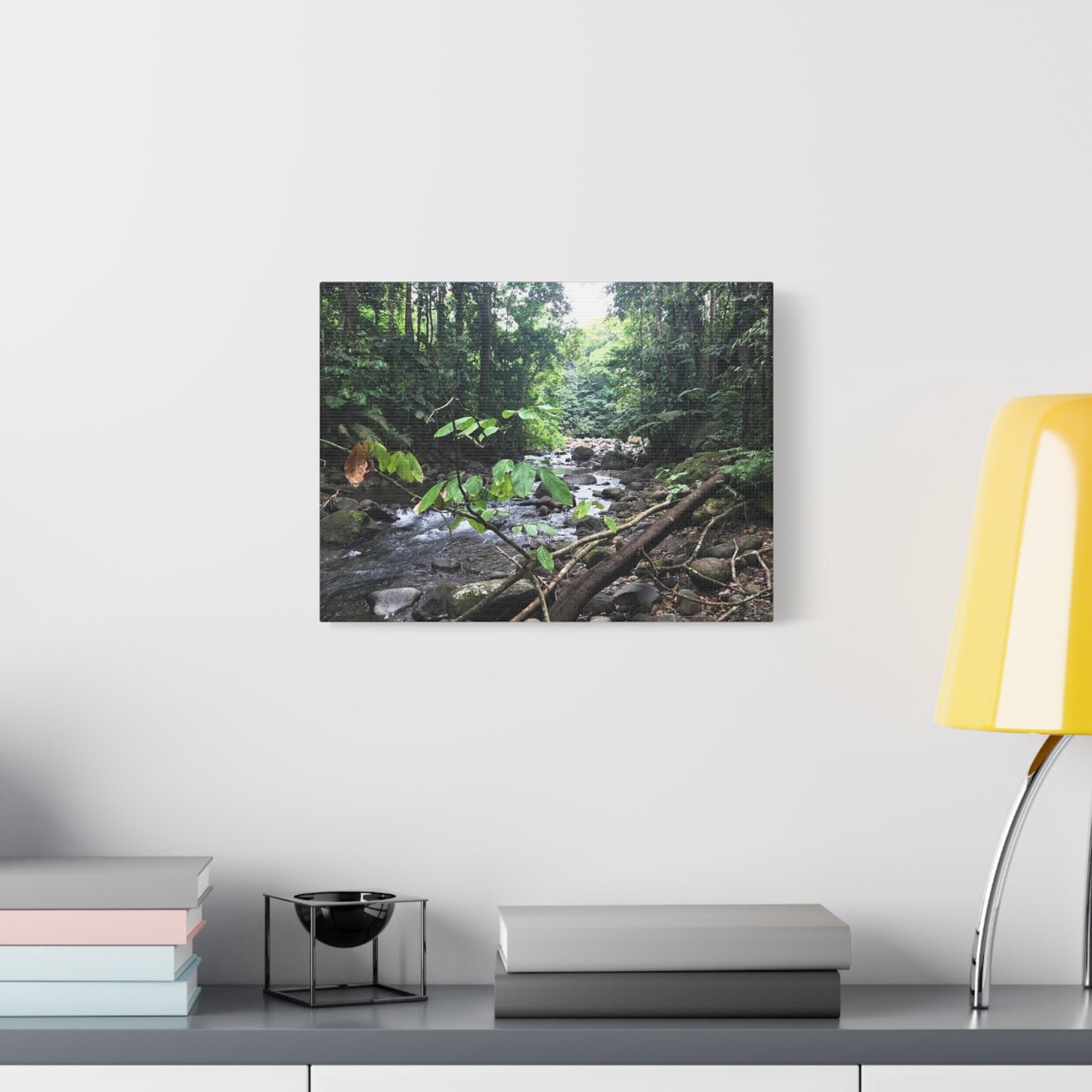Nature-Inspired Matte Canvas Wall Art - Serene River Scene
