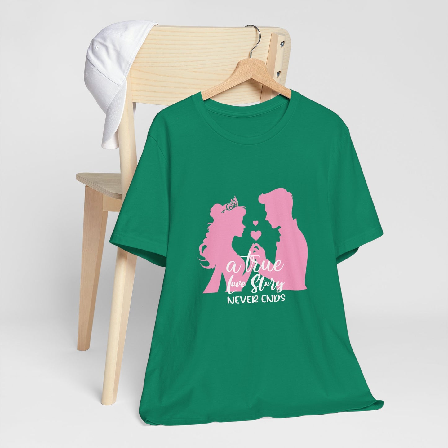 Romantic Love Story Tee - "A True Love Story Never Ends"