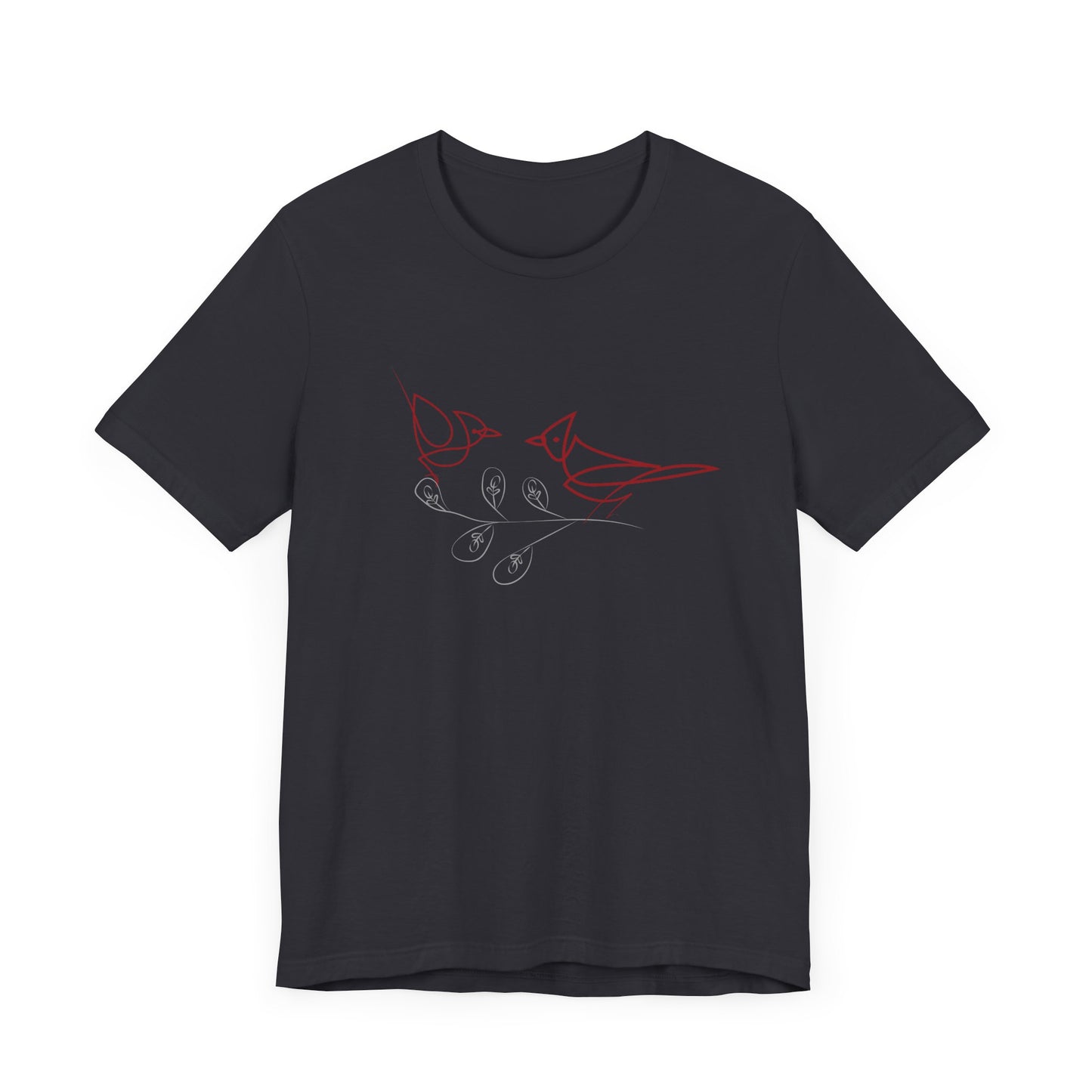 Cardinal Bird Short Sleeve Tee - Unisex Jersey T-Shirt